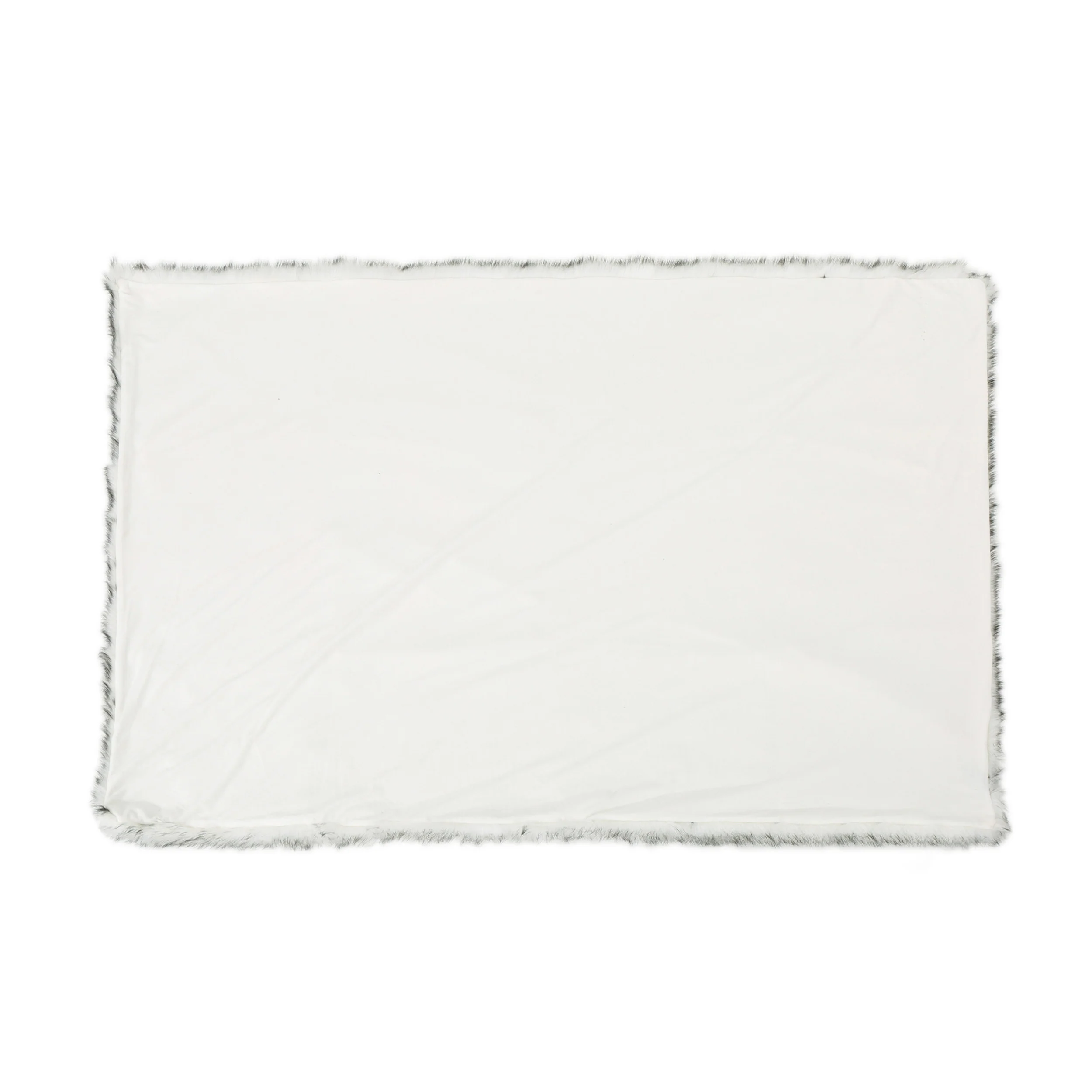 Laraine Modern Glam Rectangular Taupe Faux Fur Throw Blanket - furnishings