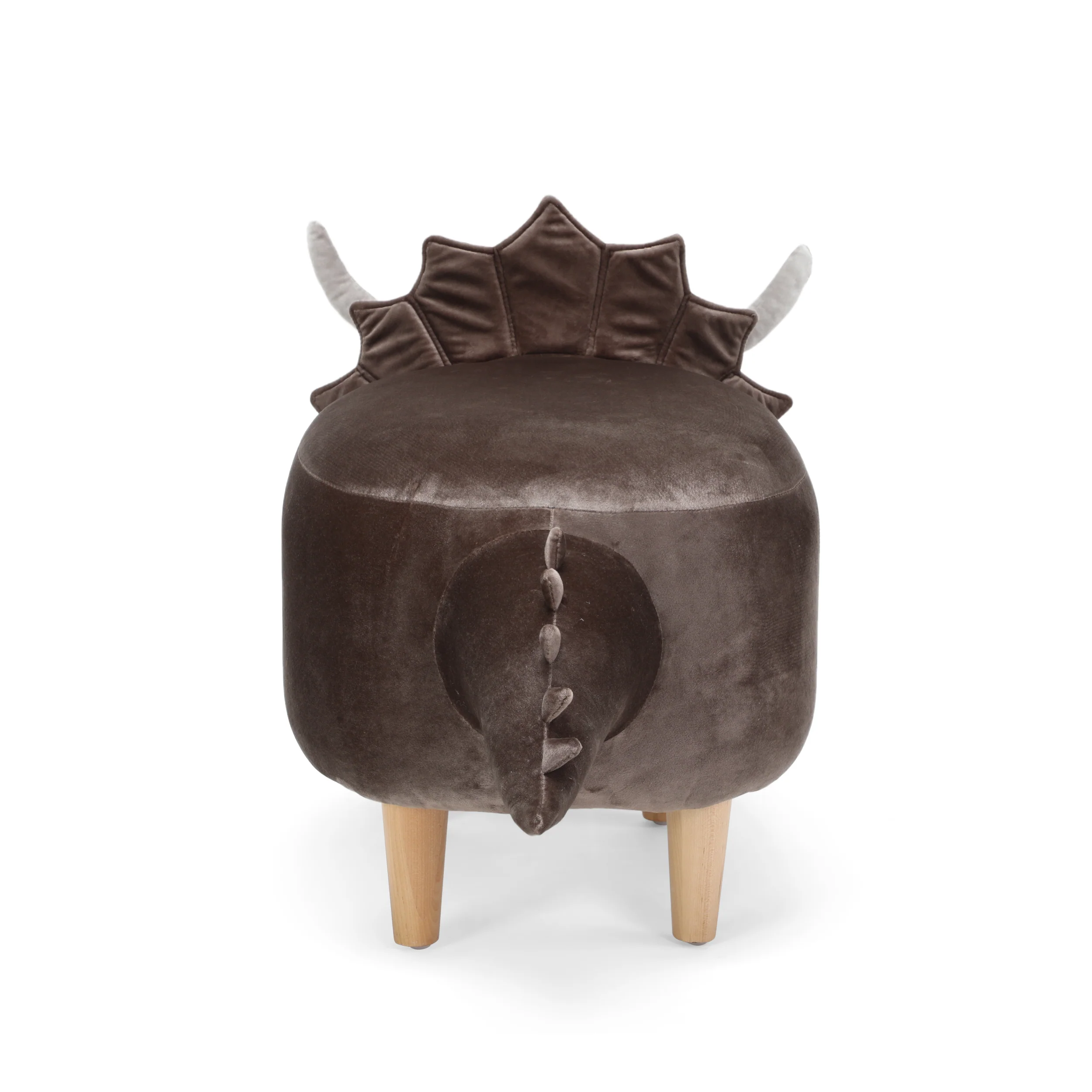 Nikolai Velvet Dinosaur Ottoman - furnishings