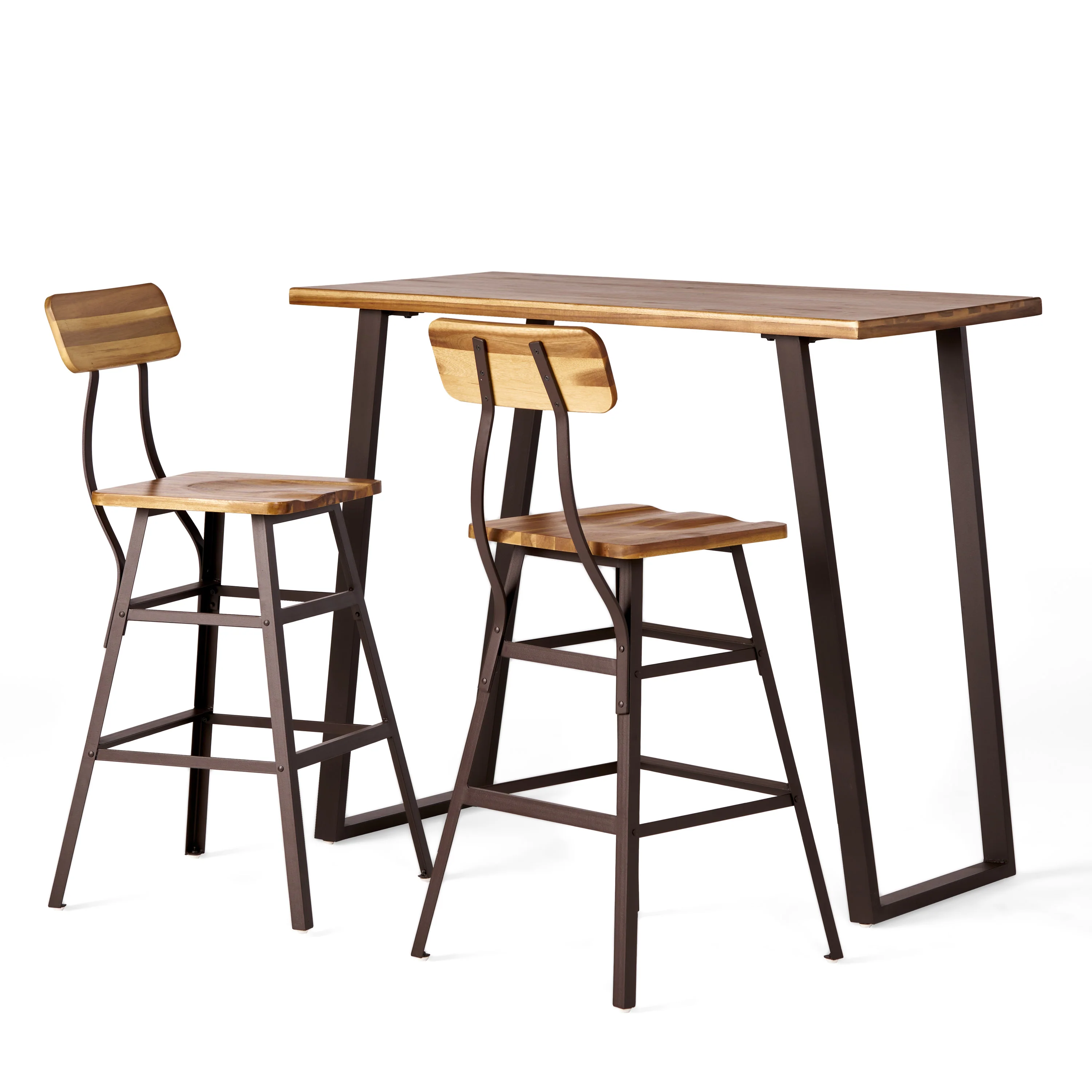 Tekel 28-Inch Full Natural Stained Laminated Acacia Bar Set - furnishings