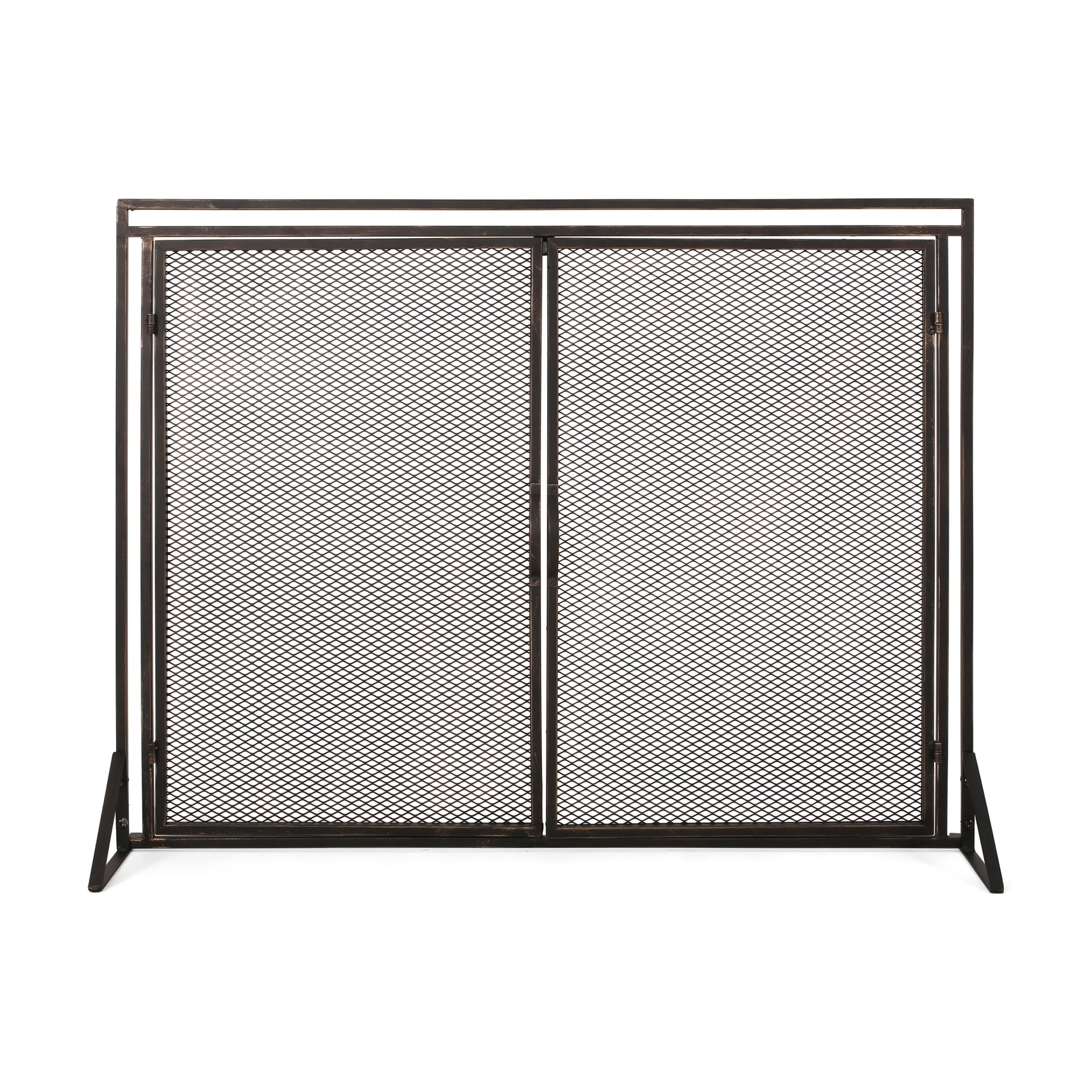 Kolten Modern Iron Fireplace Screen - furnishings