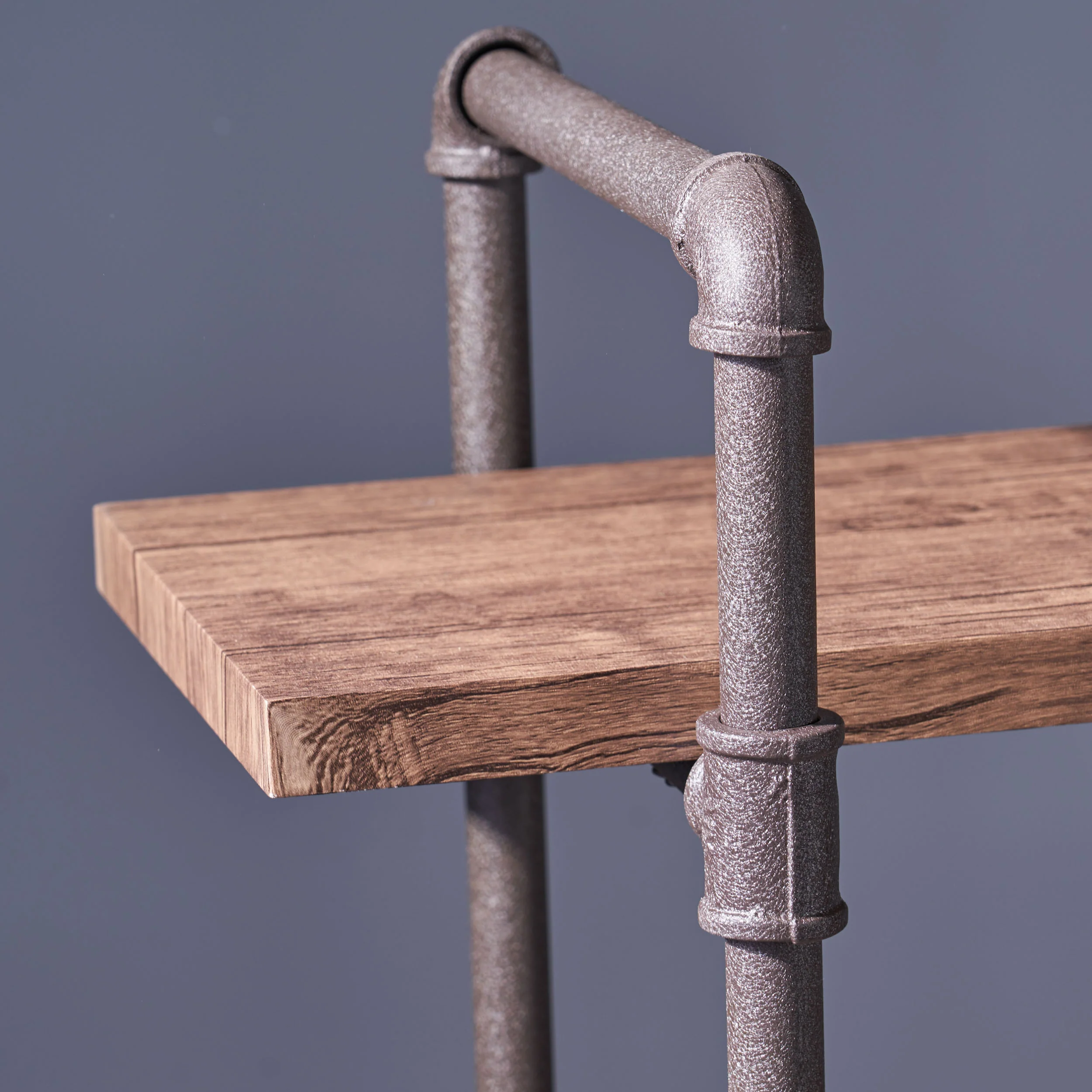 Riley Industrial Pipe Design 3-Shelf Etagere Bookcase - furnishings