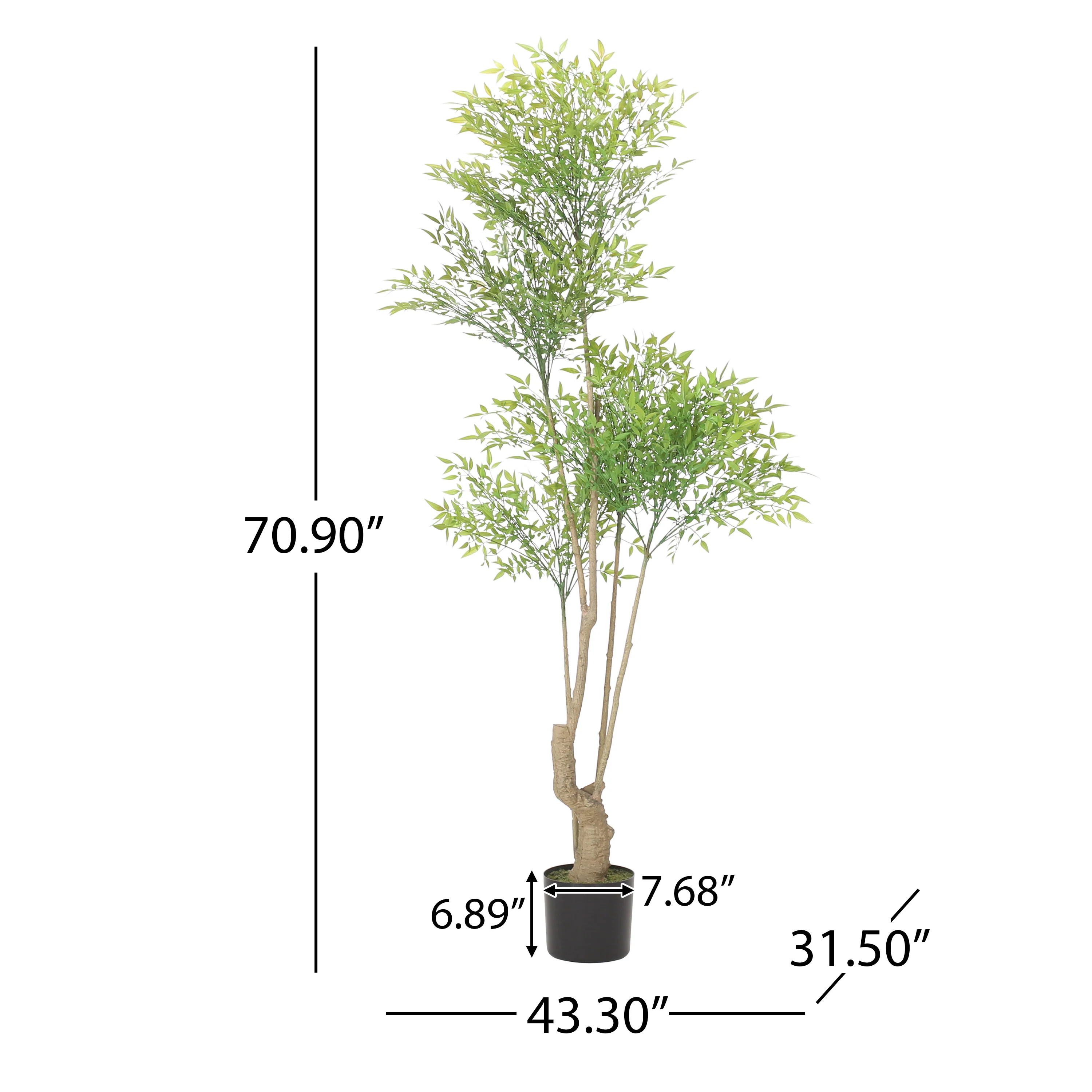 Hartshorn Artificial Heavenly Bamboo Nandina Tree - furnishings