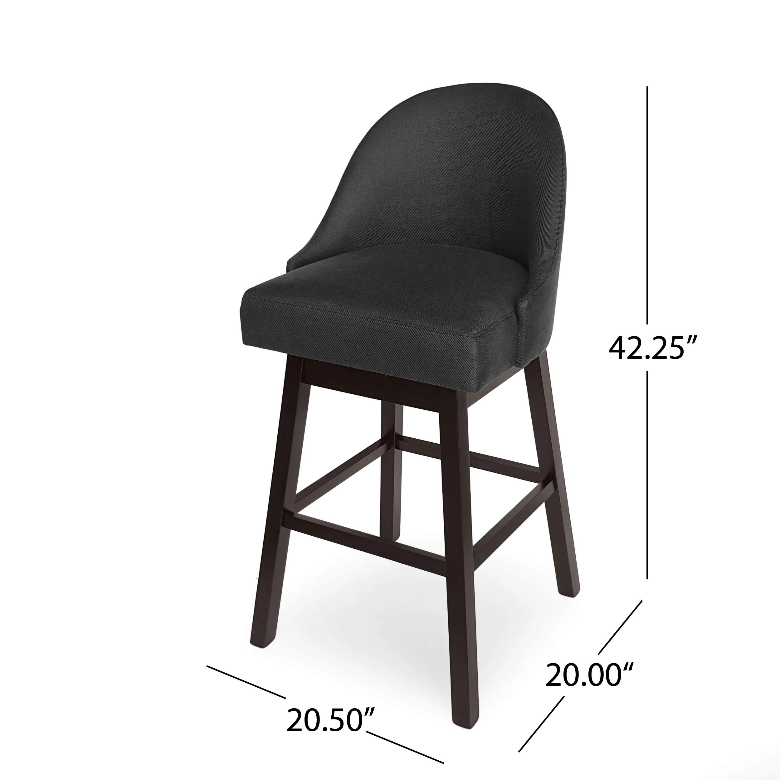Andriel Modern Upholstered Swivel Bar Stool - furnishings