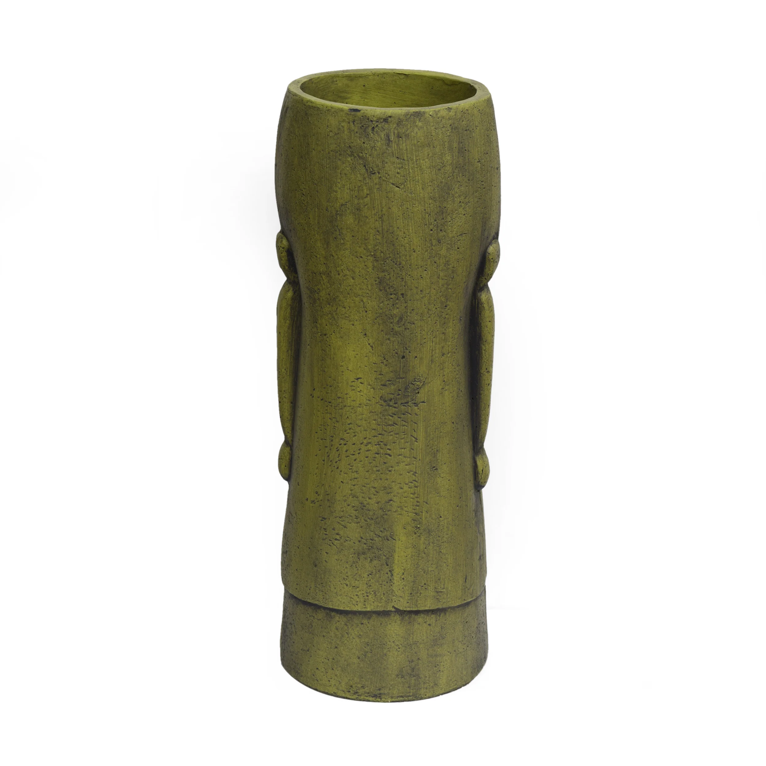 Major Outdoor Easter Island Tiki Urn, Antique Green Finish - furnishings