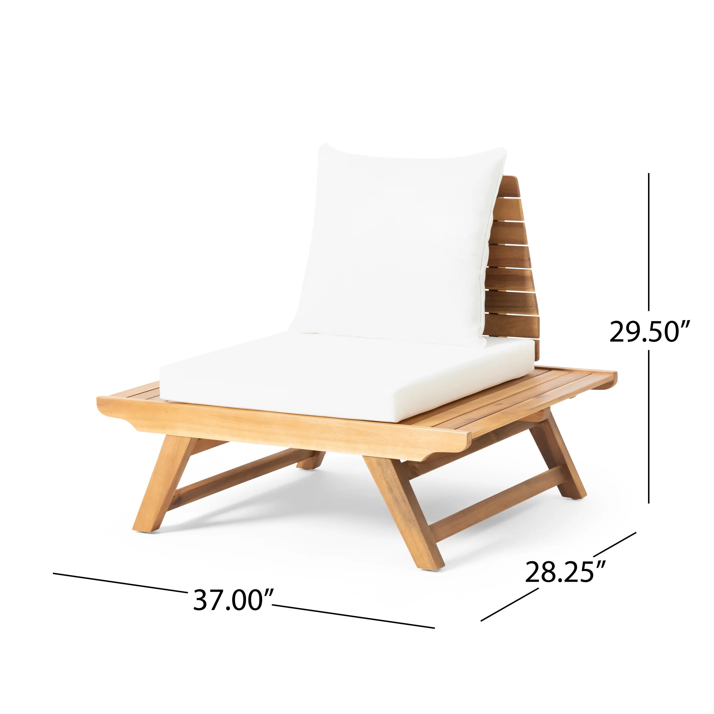 Kaiya Outdoor Acacia Wood 6 Seater Chat Set with Side Table and Coffee Table - furnishings