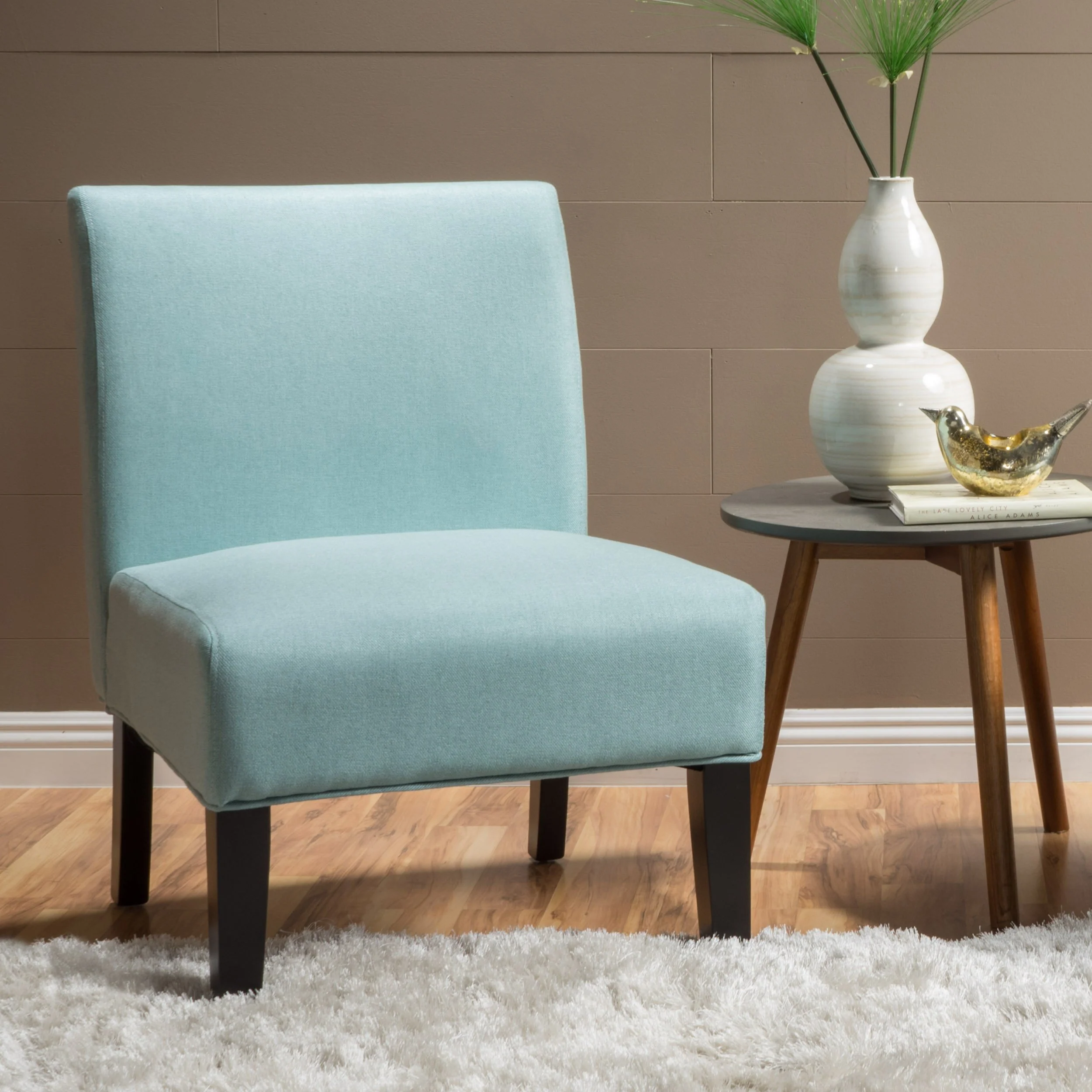 Kendal Contemporary Fabric Slipper Accent Chair - furnishings