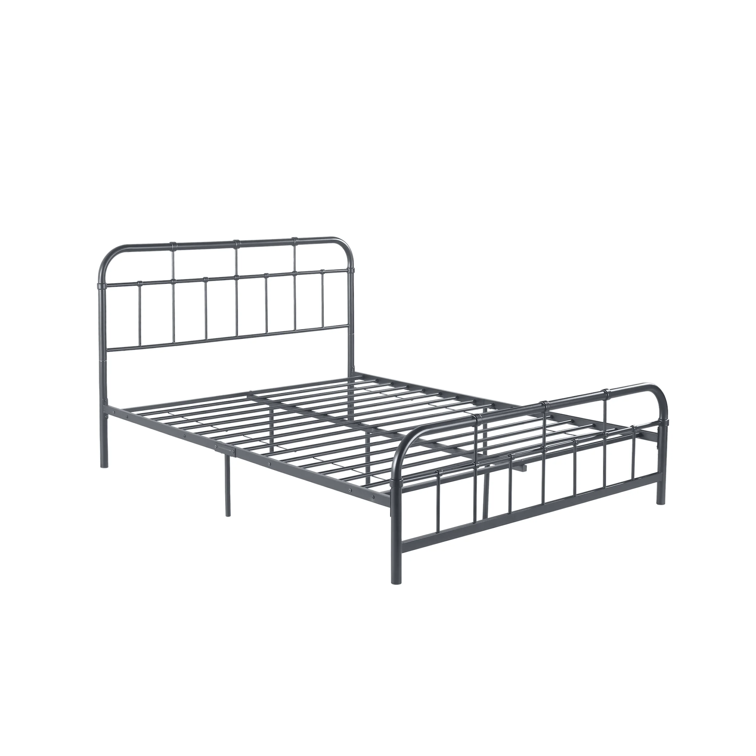 Sylvia Queen-Size Iron Bed Frame, Minimal, Industrial - furnishings