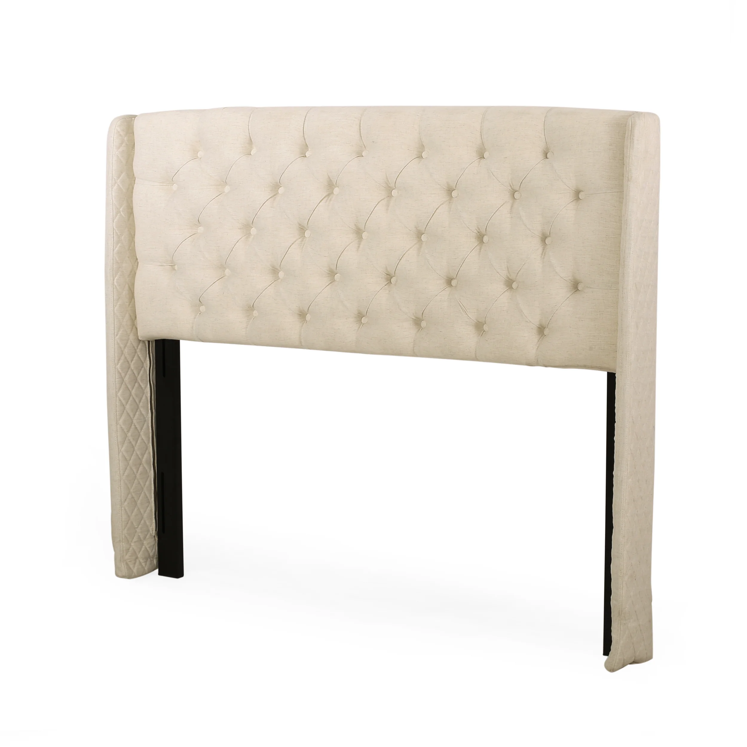 Allen Wingback Queen Tufted Fabric Headboard - furnishings