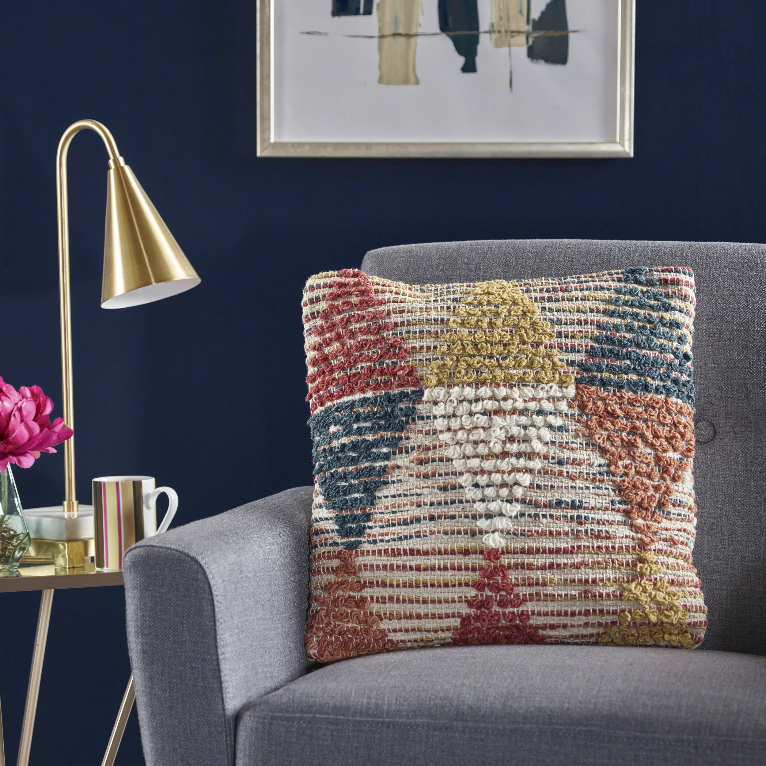 Cierra Handcrafted Boho Fabric Pillow - furnishings