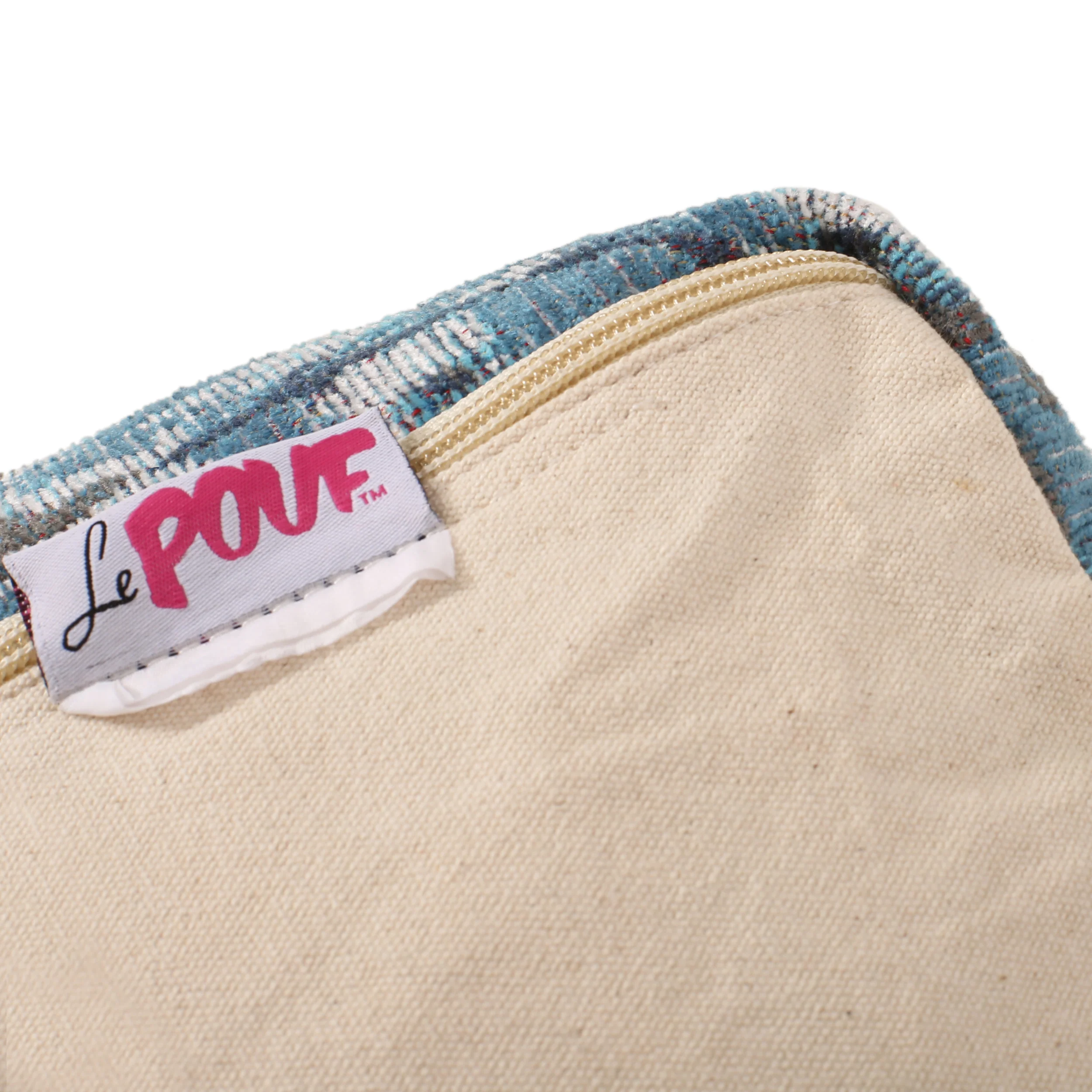 Concho Handcrafted Boho Fabric Cube Pouf - furnishings