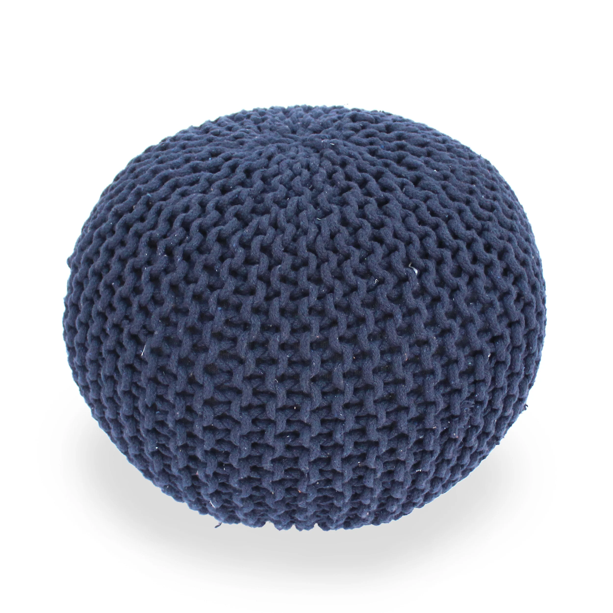Poona Handcrafted Modern Cotton Pouf - furnishings