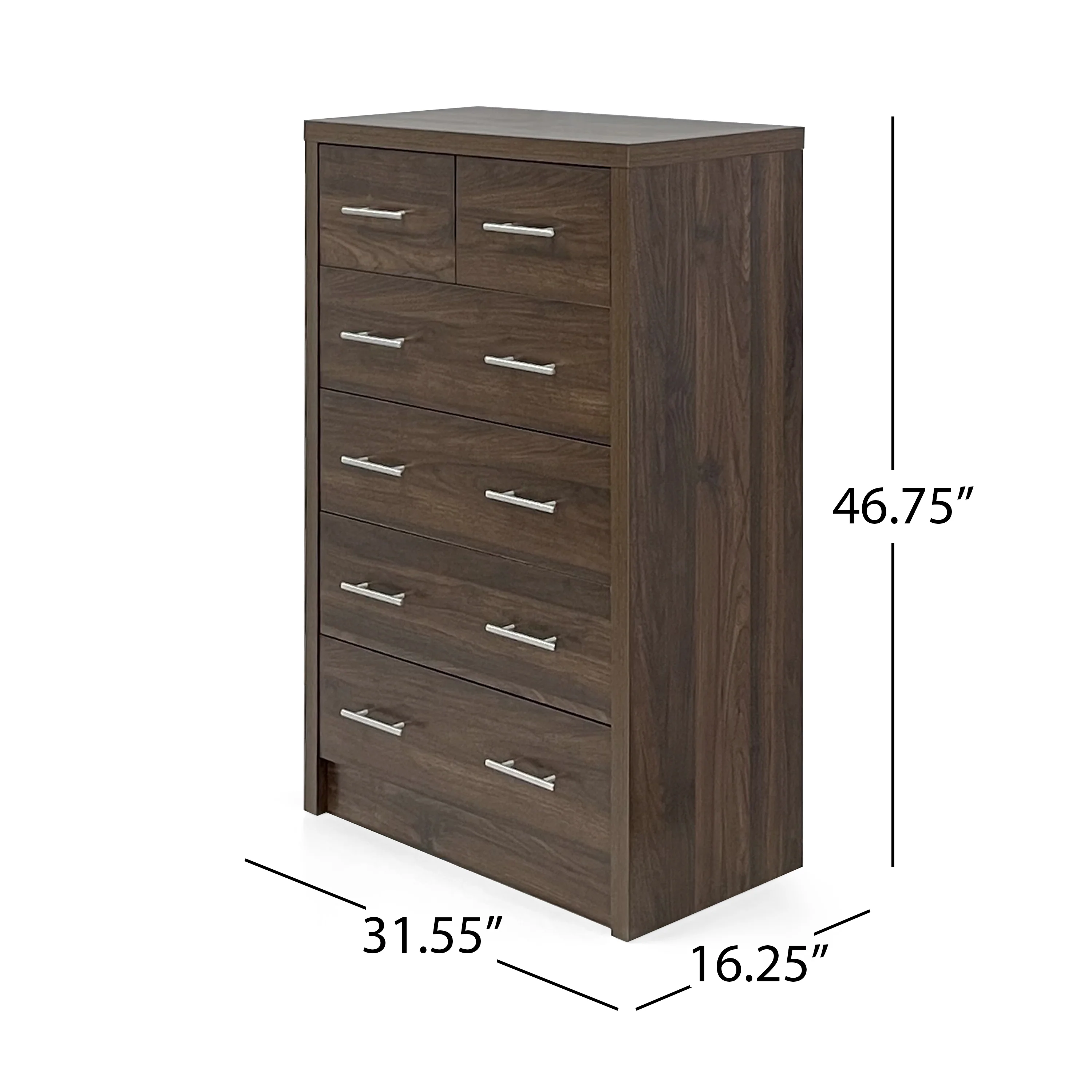 Marlette Modern Faux Wood 6 Drawer Dresser - furnishings