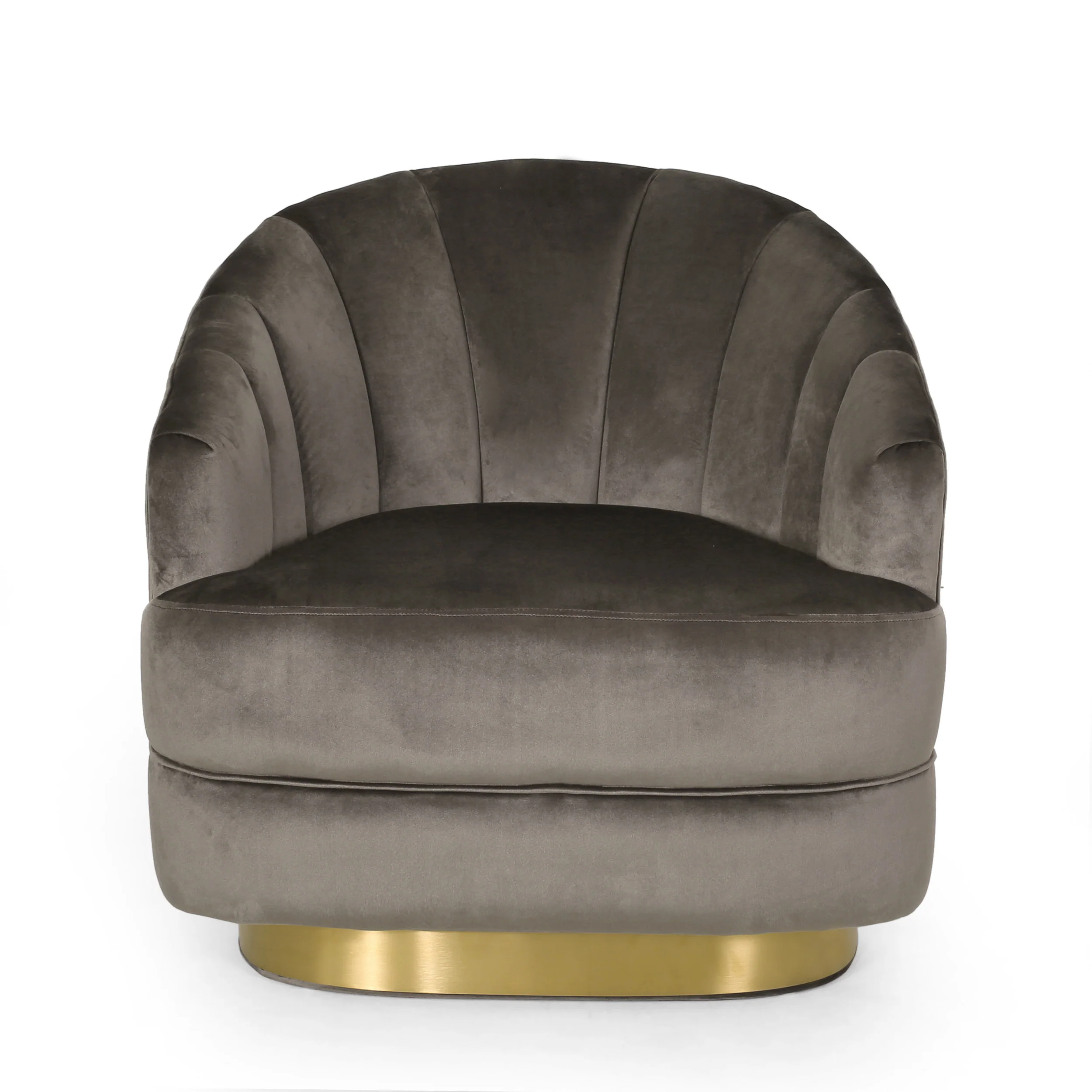 Caily Modern Glam Channel Stitch Velvet Club Chair - furnishings