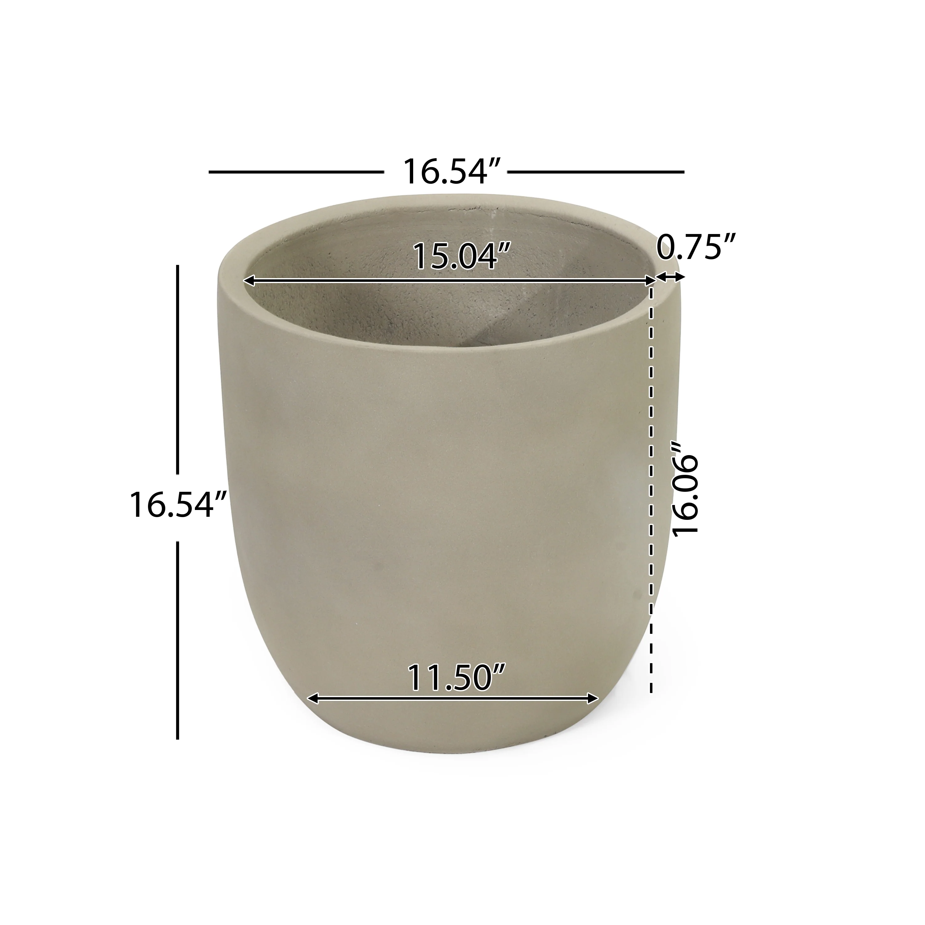 Rochelle Outdoor Lightweight Concrete Planter - furnishings