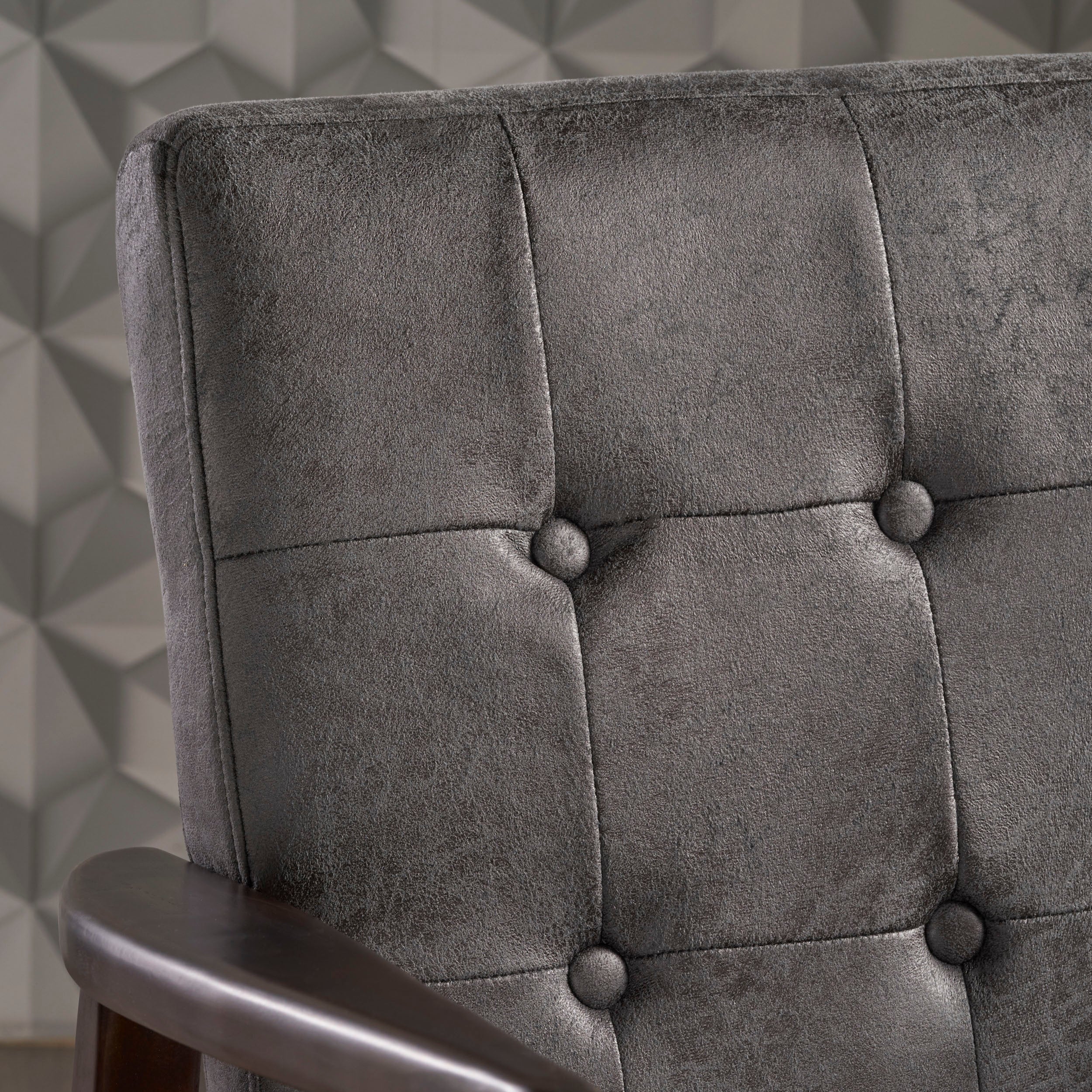 Callisto Mid Century Modern Microfiber Club Chair - furnishings
