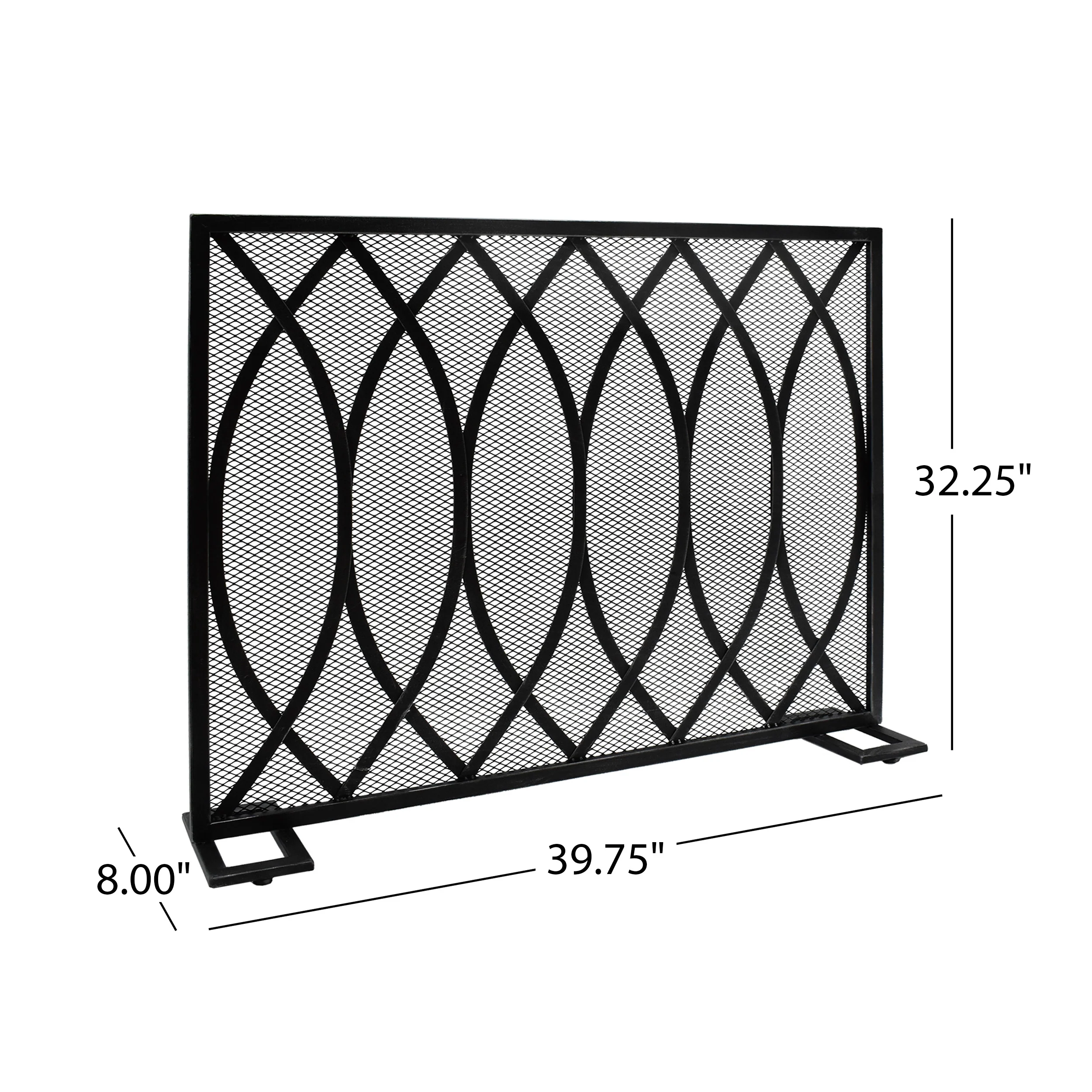 Junior Modern Single PanelIron Firescreen - furnishings
