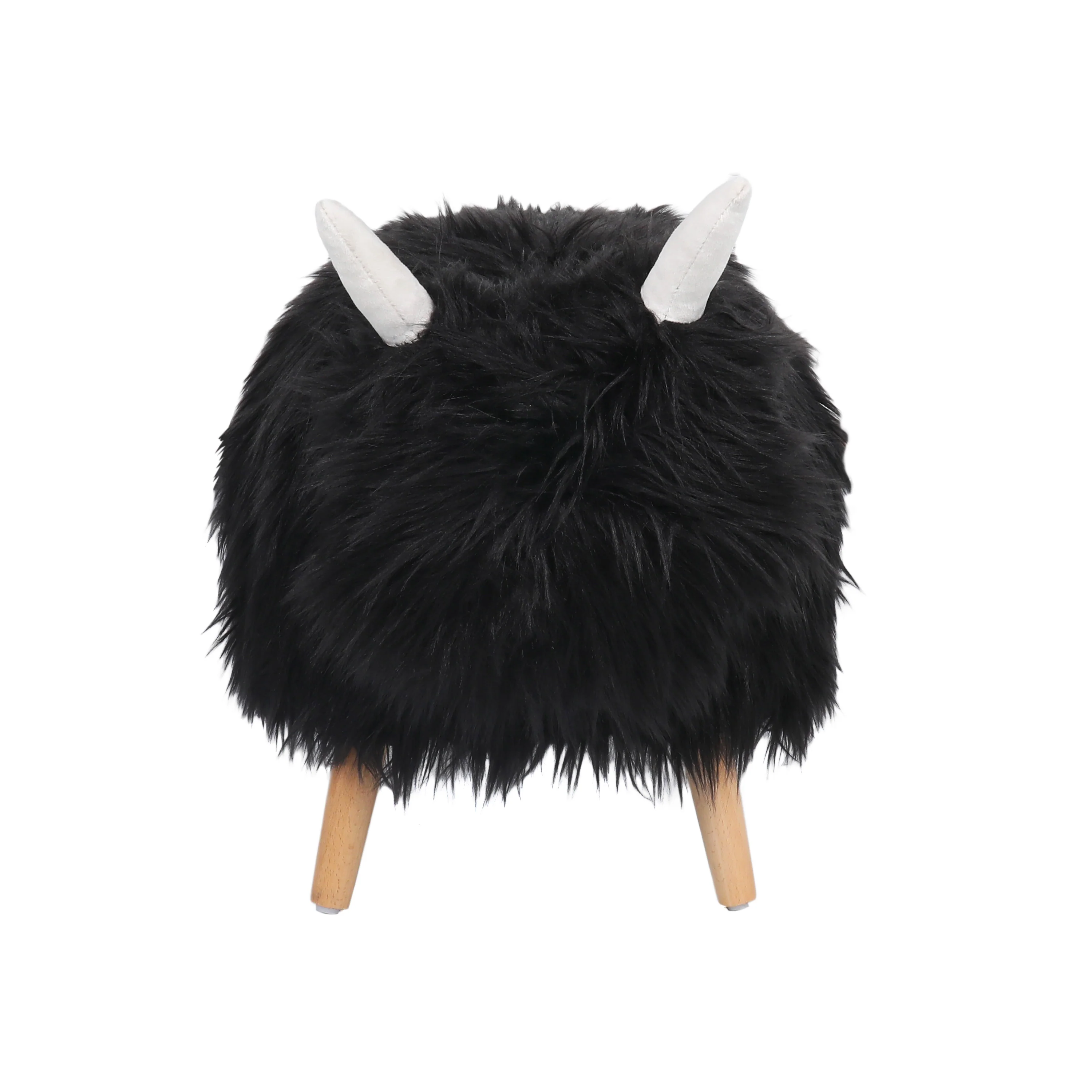 Kamla Furry Yak Ottoman - furnishings