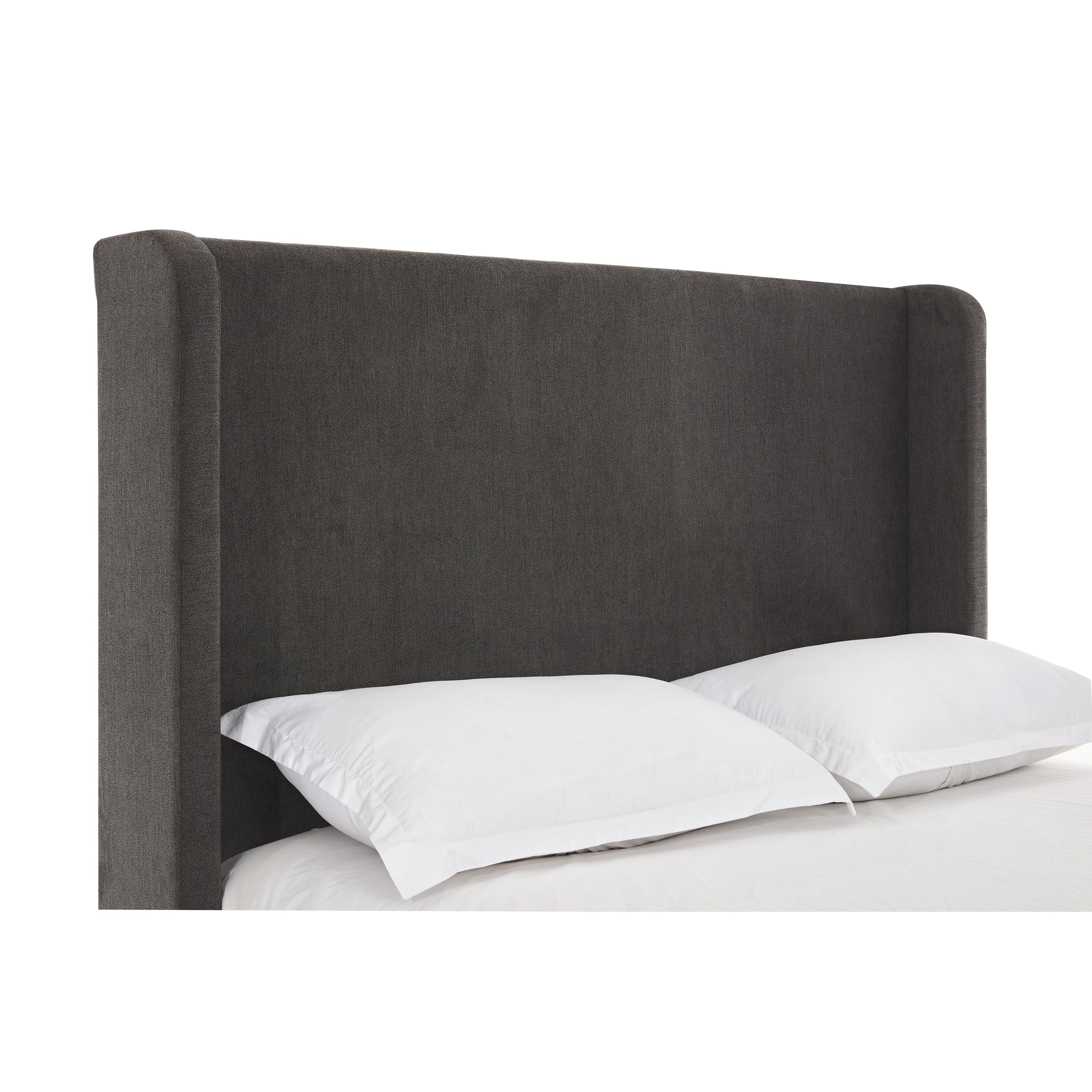 Bohdi Queen Indoor Upholstered Metal Tall Headboard Bed with Wingback - furnishings