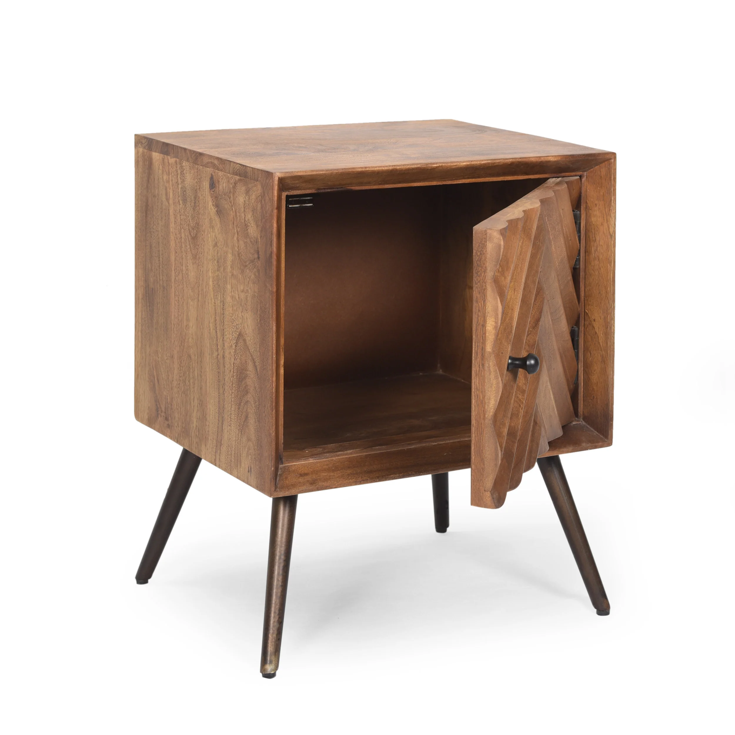 Riha Mid-Century Modern Mango Wood Cabinet - furnishings