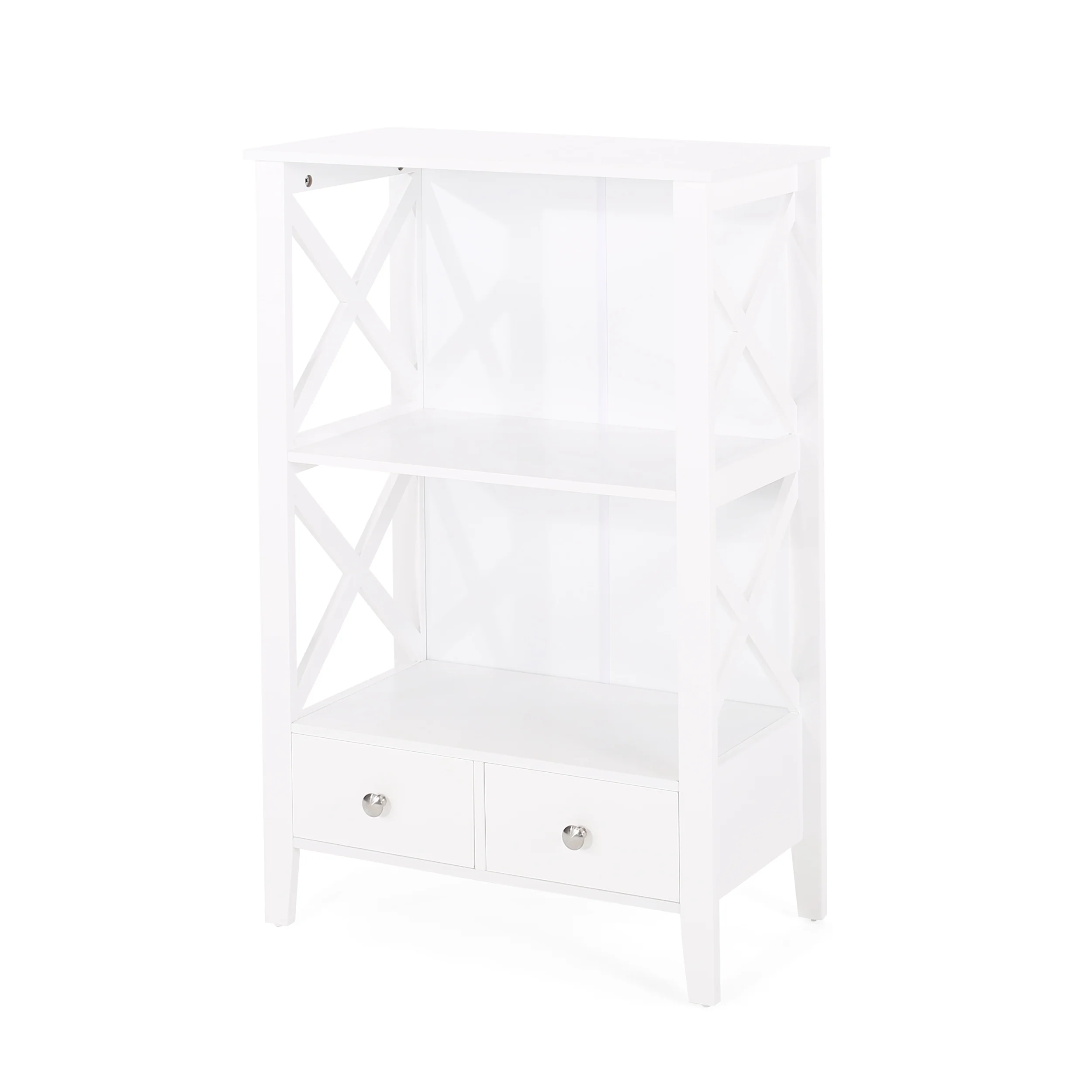 Lewis Modern Bathroom Floor Storage Rack with Drawers - furnishings