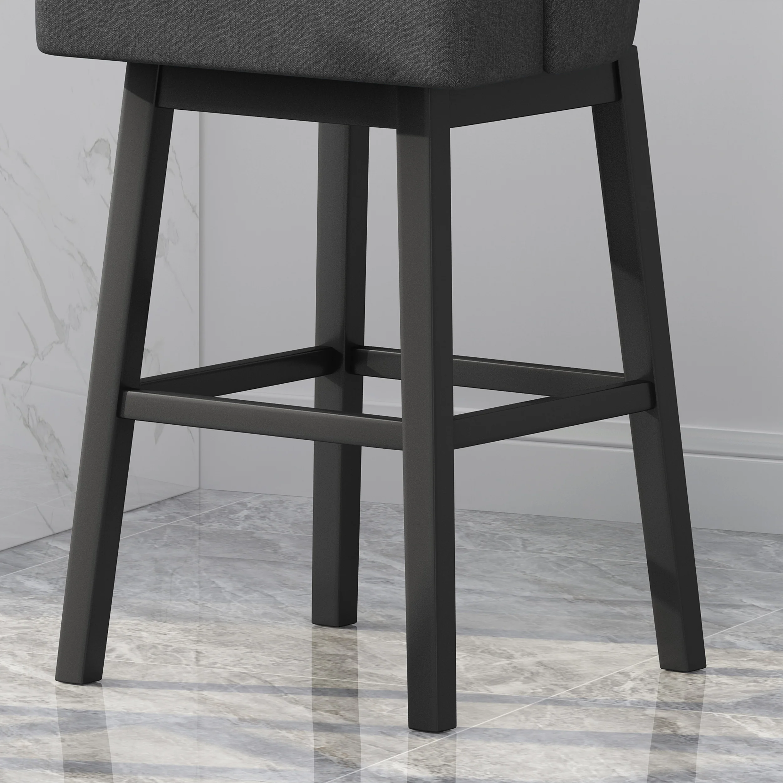 Andriel Modern Upholstered Swivel Bar Stool - furnishings