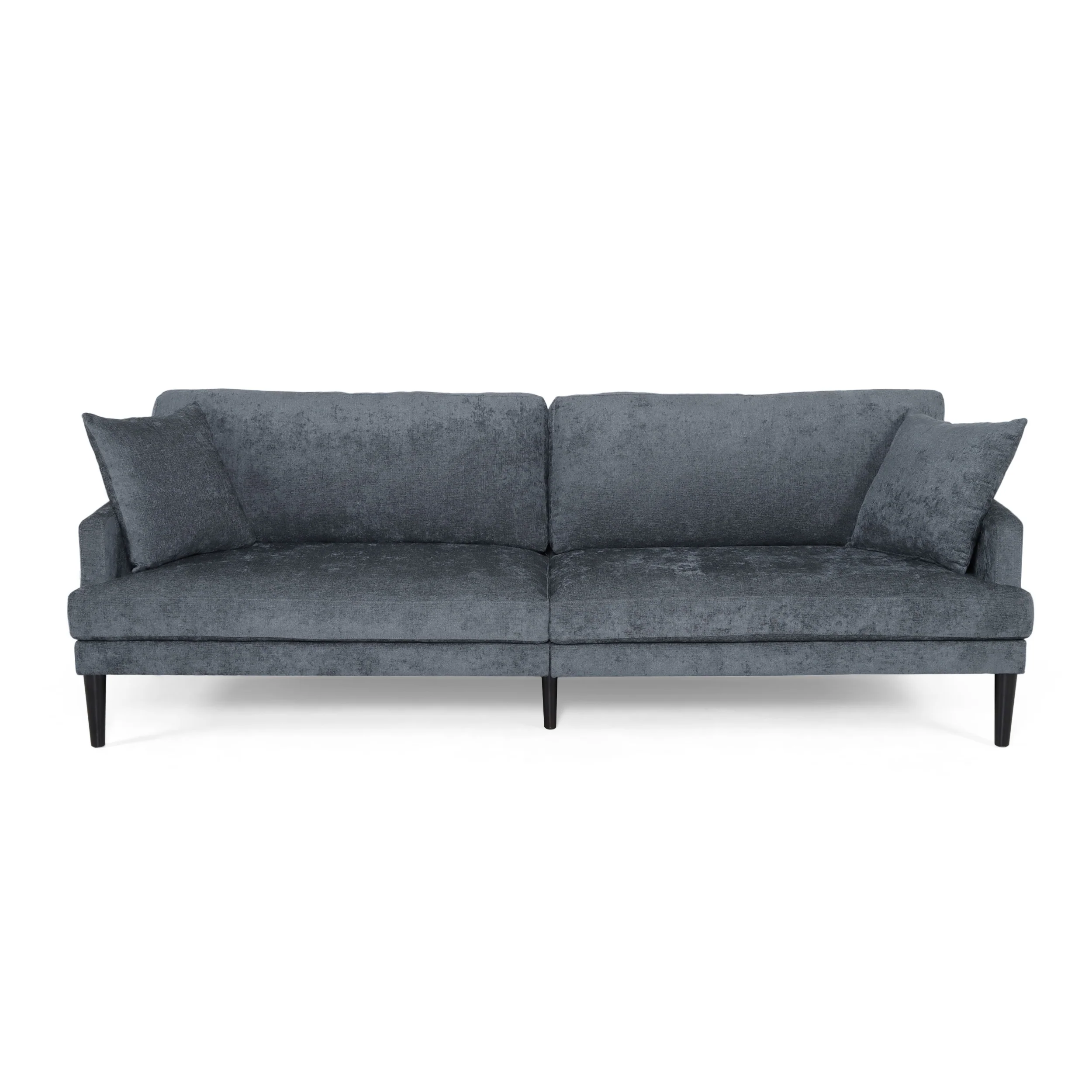 Adut Contemporary 3 Seater Fabric Sofa with Accent Pillows - furnishings