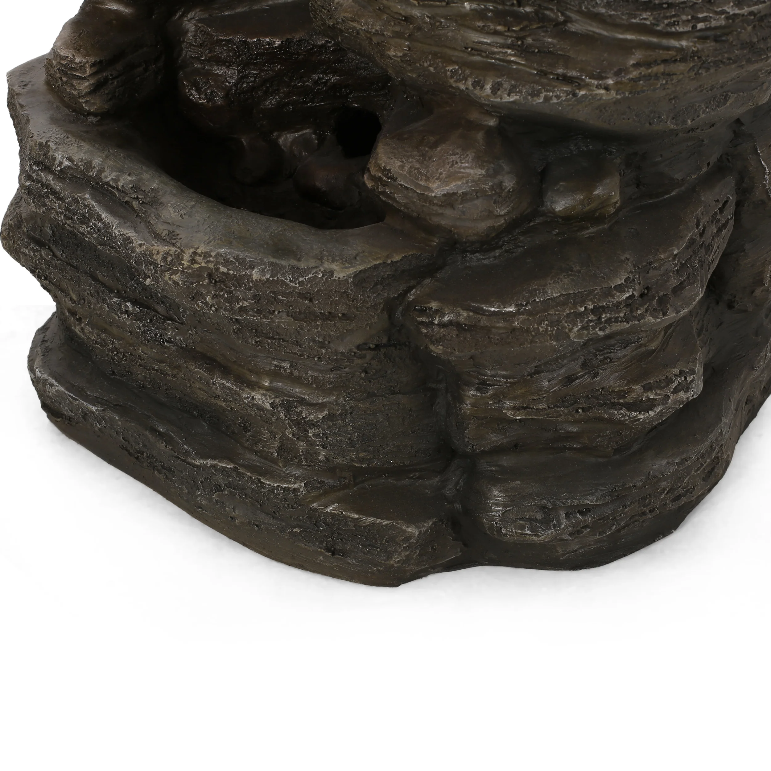 Lowndes Outdoor 4 Tier Rock Fountain - furnishings