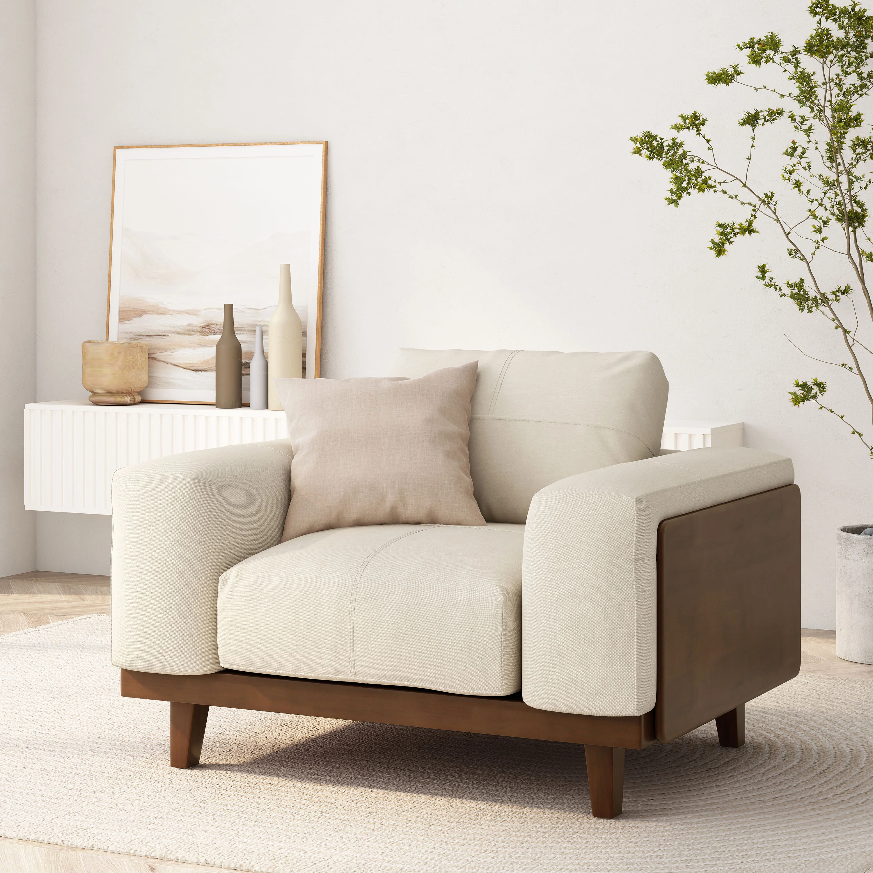 Connor Contemporary Upholstered Oversized Club Chair - furnishings