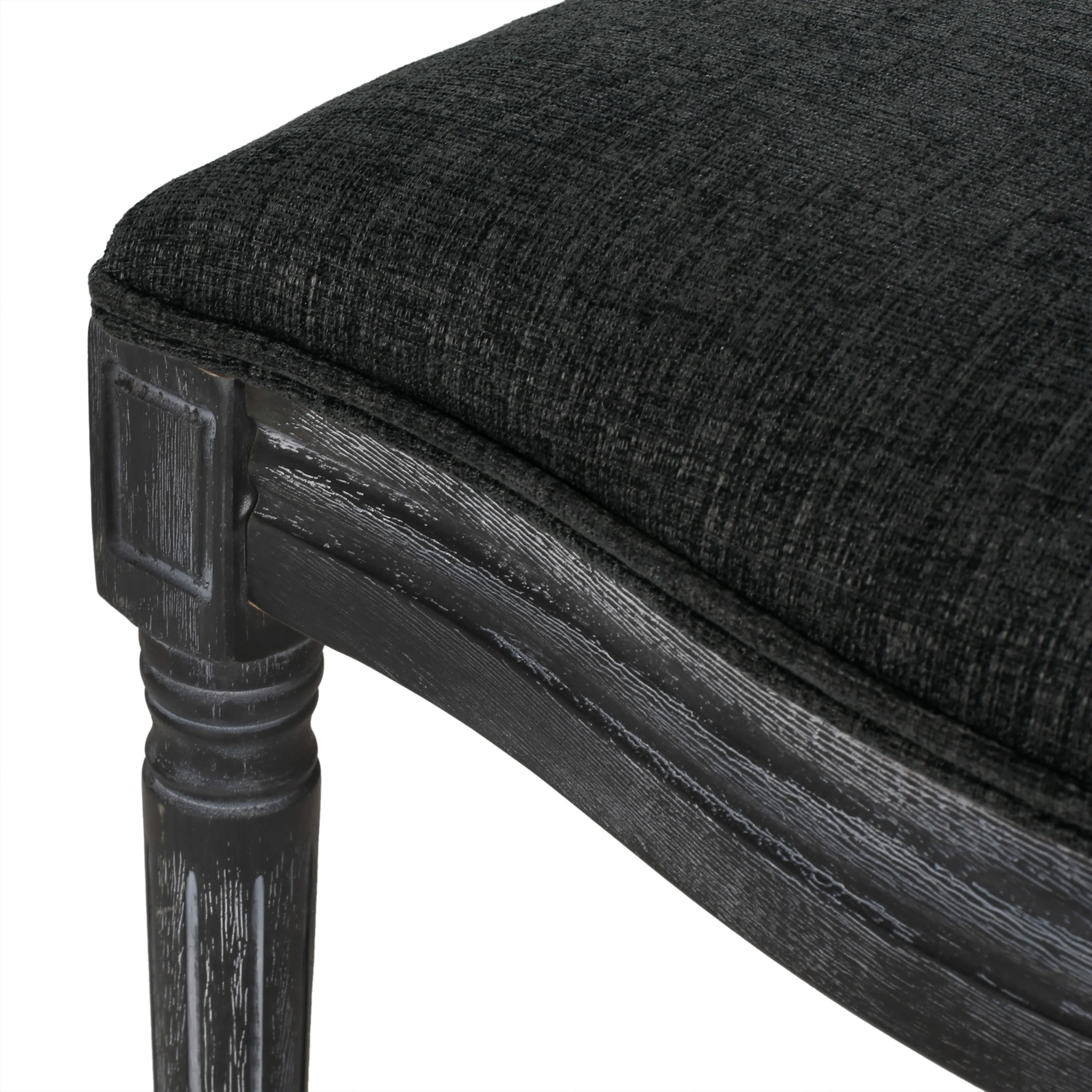 Lintz French Country Wood and Cane Upholstered Dining Chair, Set of 2 - furnishings