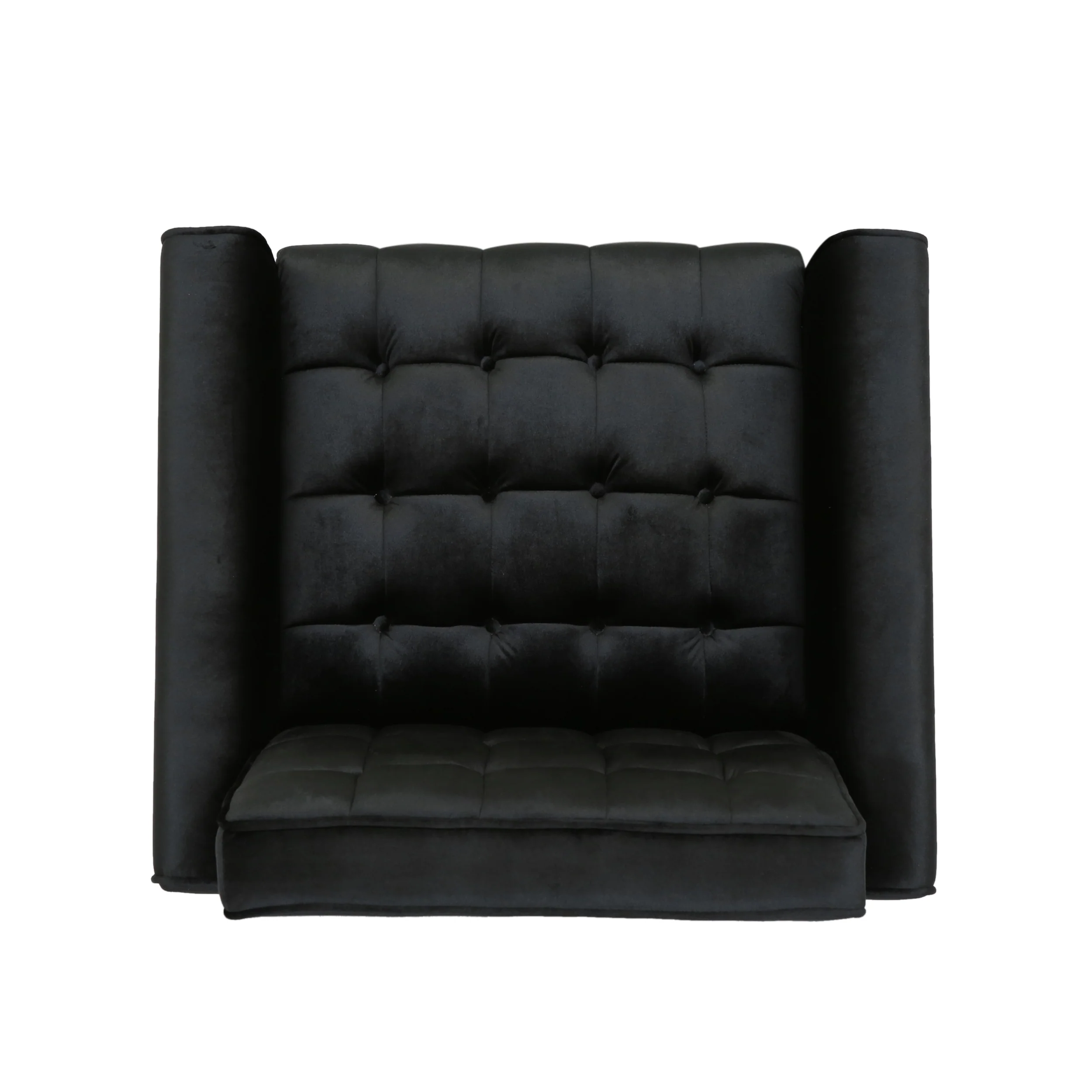 Betsy Velvet Armchair, Modern Glam, Button-Tufted, Waffle Stitching - furnishings