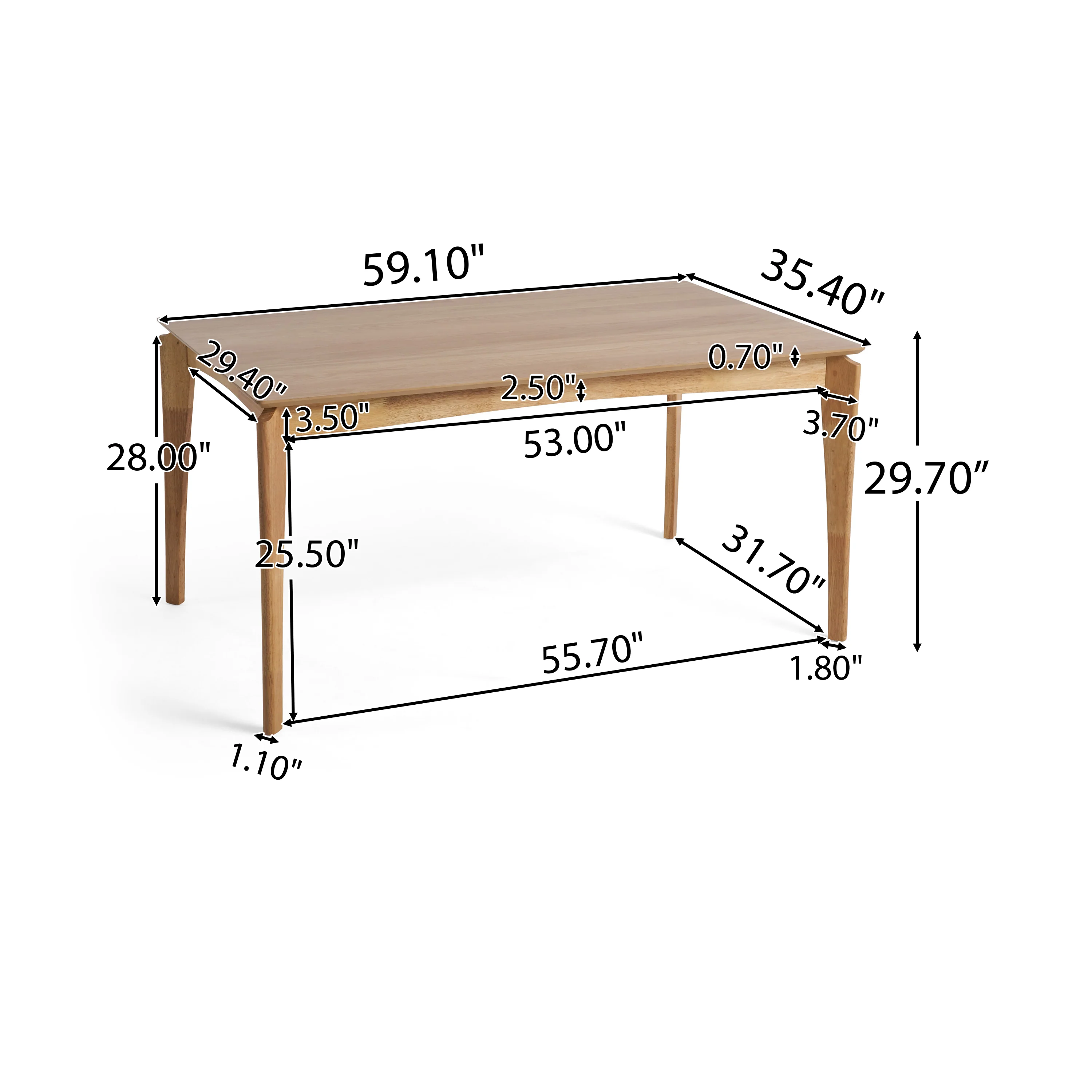Carnelian Wood and Fabric 7 Piece Dining Set - furnishings