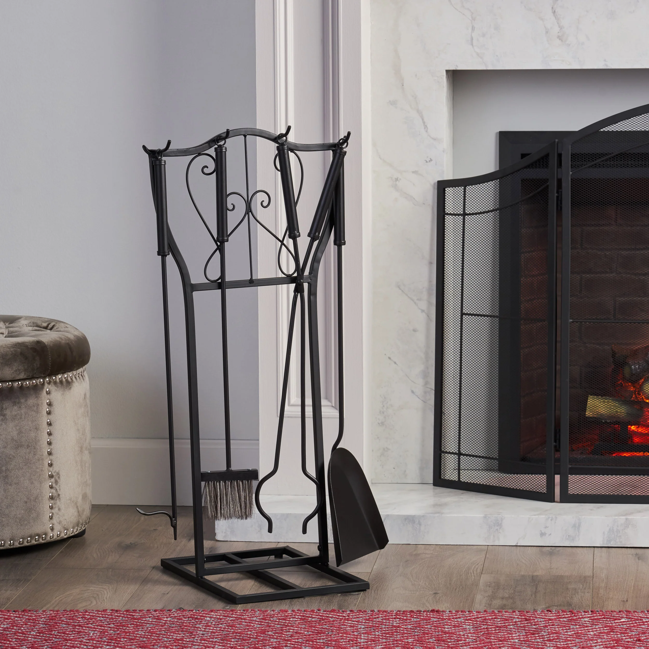 Tyre Fireplace Tool Set - furnishings