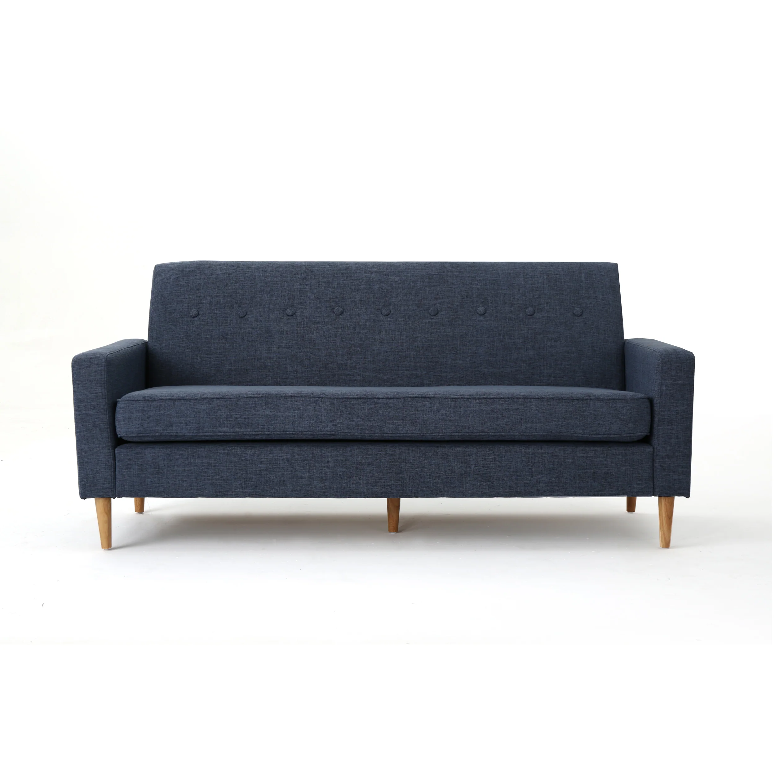 Stratford Mid Century Modern Fabric 3 Seater Sofa - furnishings