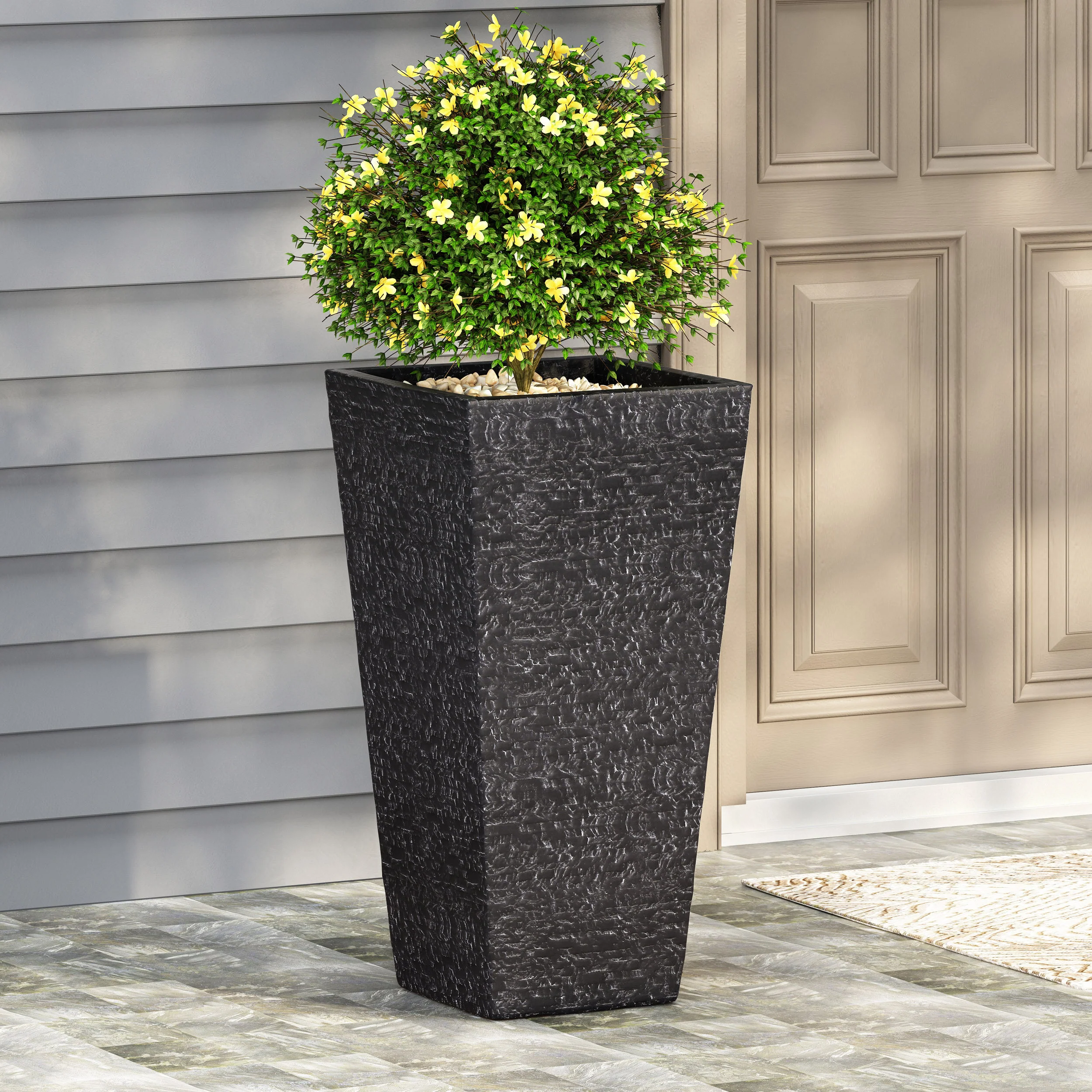 Tengren Outdoor Cast Stone Planter - furnishings