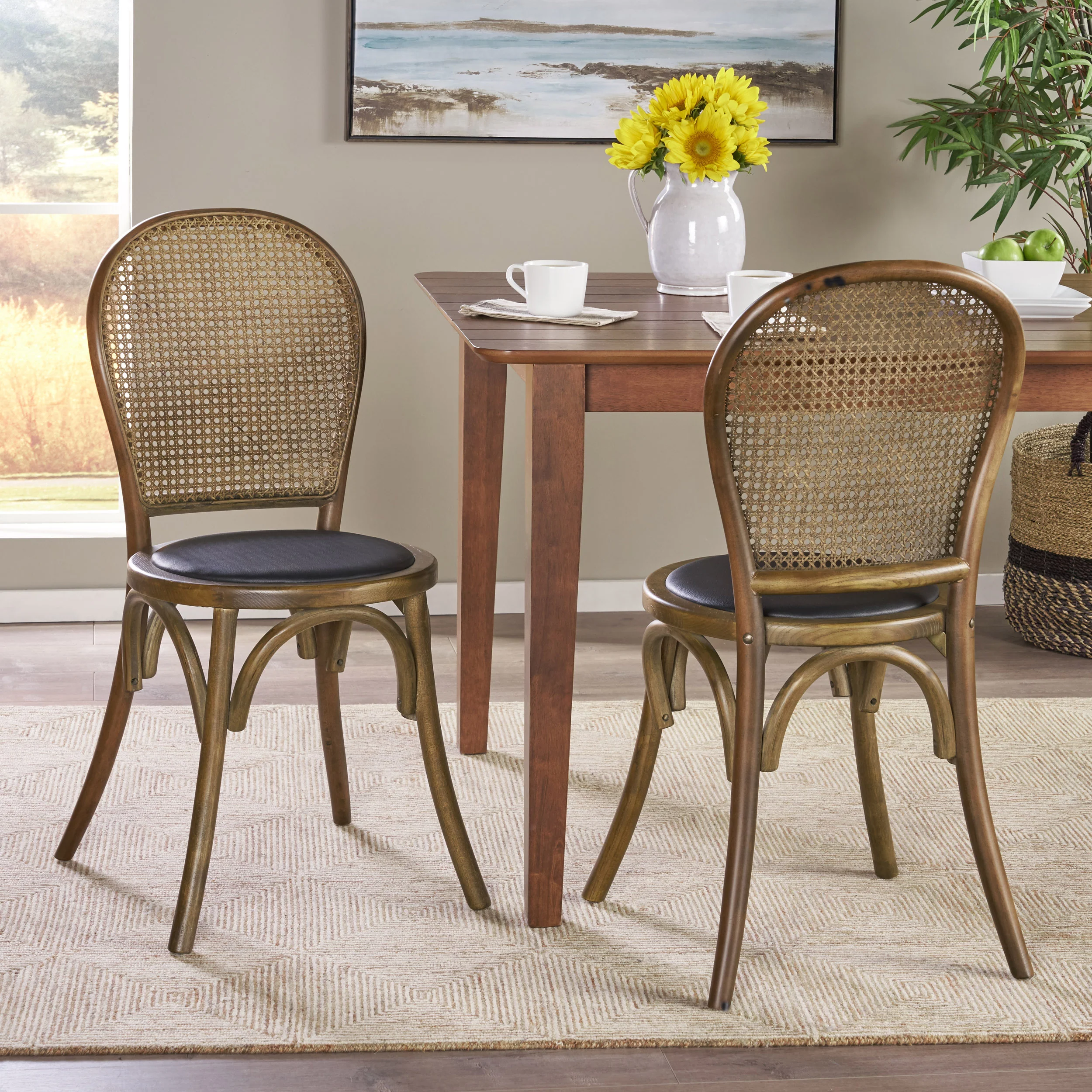 Emerys Wooden Cane Back Dining Chair (Set of 2) - furnishings