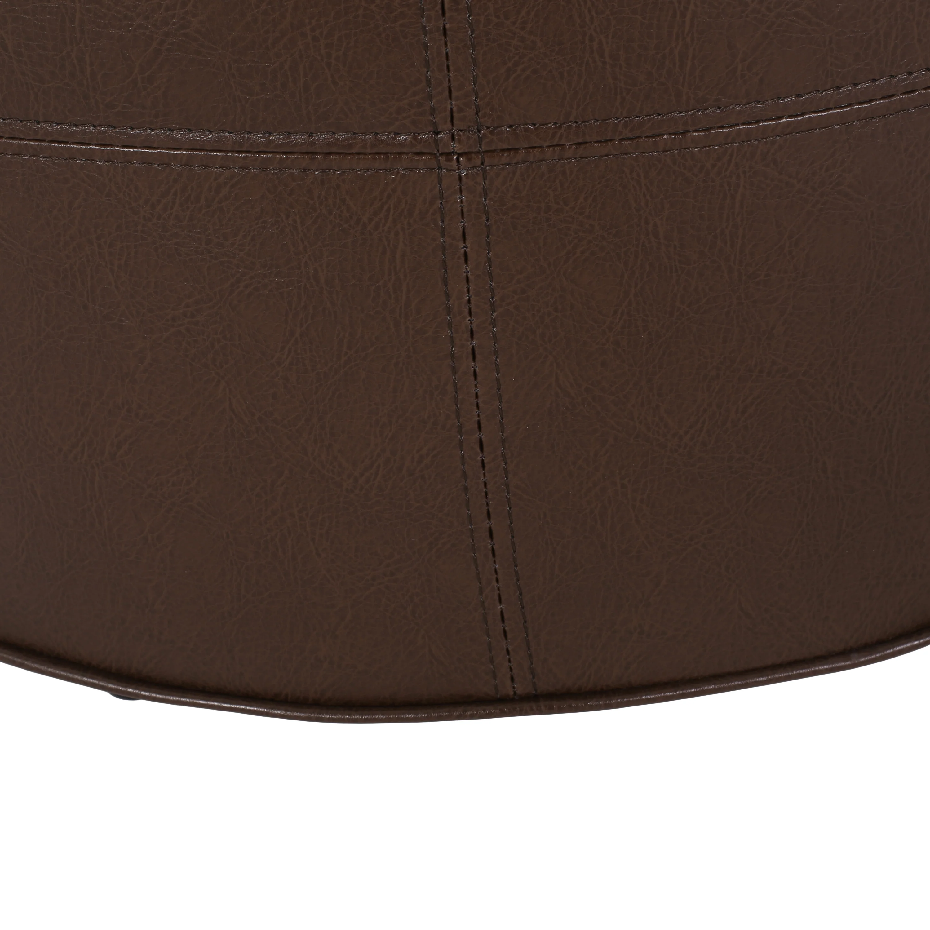 Dored Faux Leather Upholstered Ottoman - furnishings
