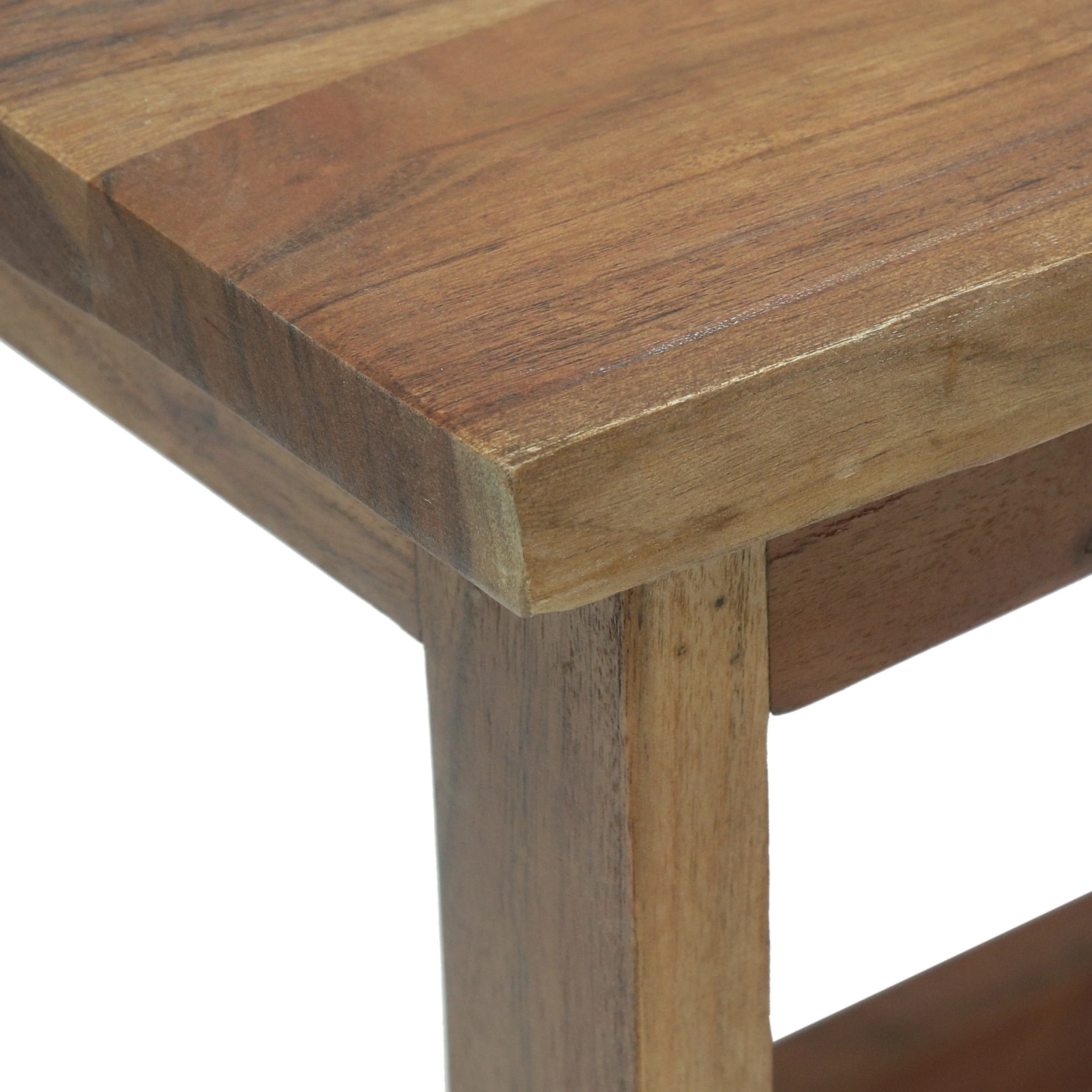 Baldner Rustic Handcrafted Acacia Wood Nested Tables (Set of 3), Walnut - furnishings