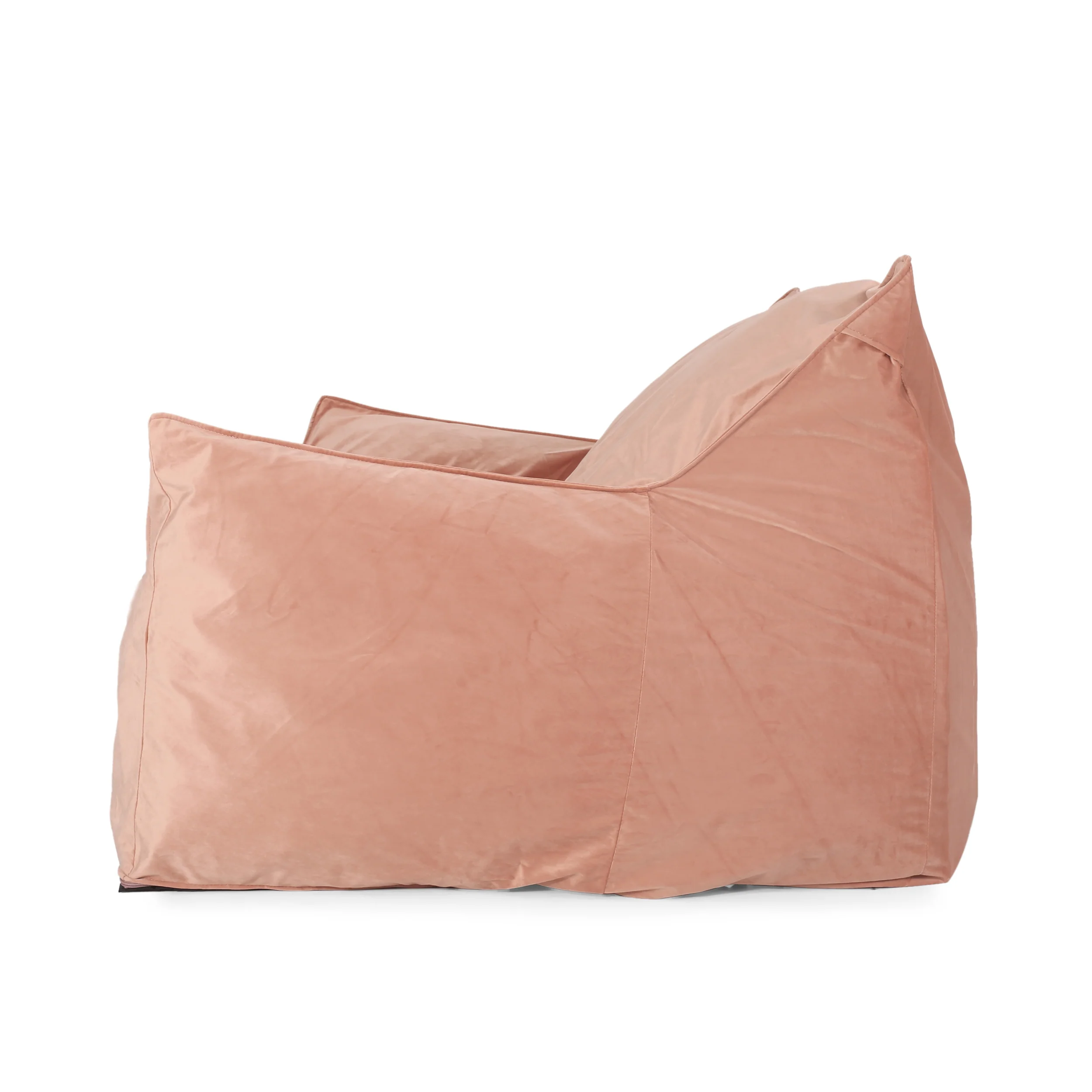 Calef Modern Velveteen 2 Seater Oversized Bean Bag Chair with Armrests - furnishings