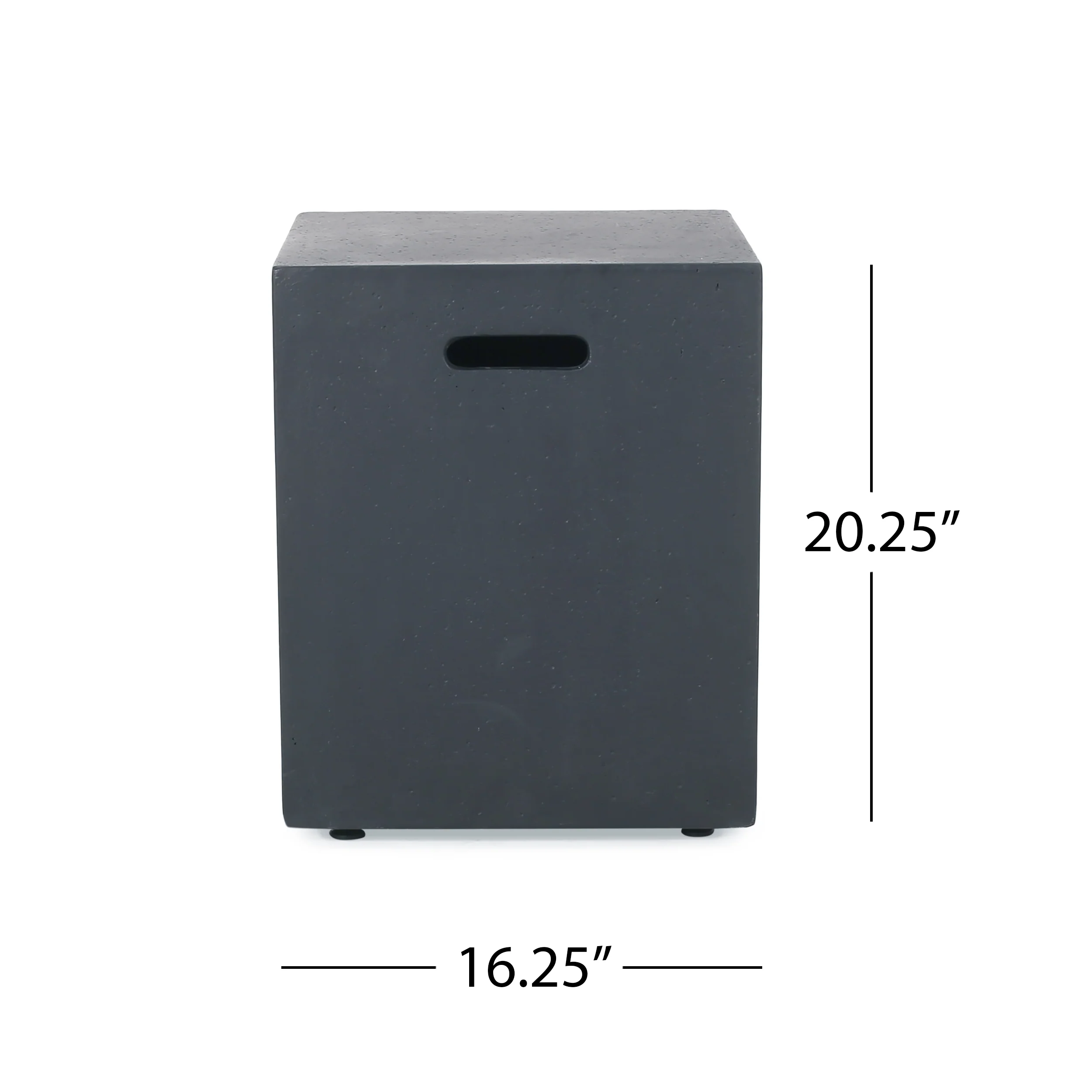 Hearth Outdoor Lightweight Concrete Tank Holder Side Table - furnishings