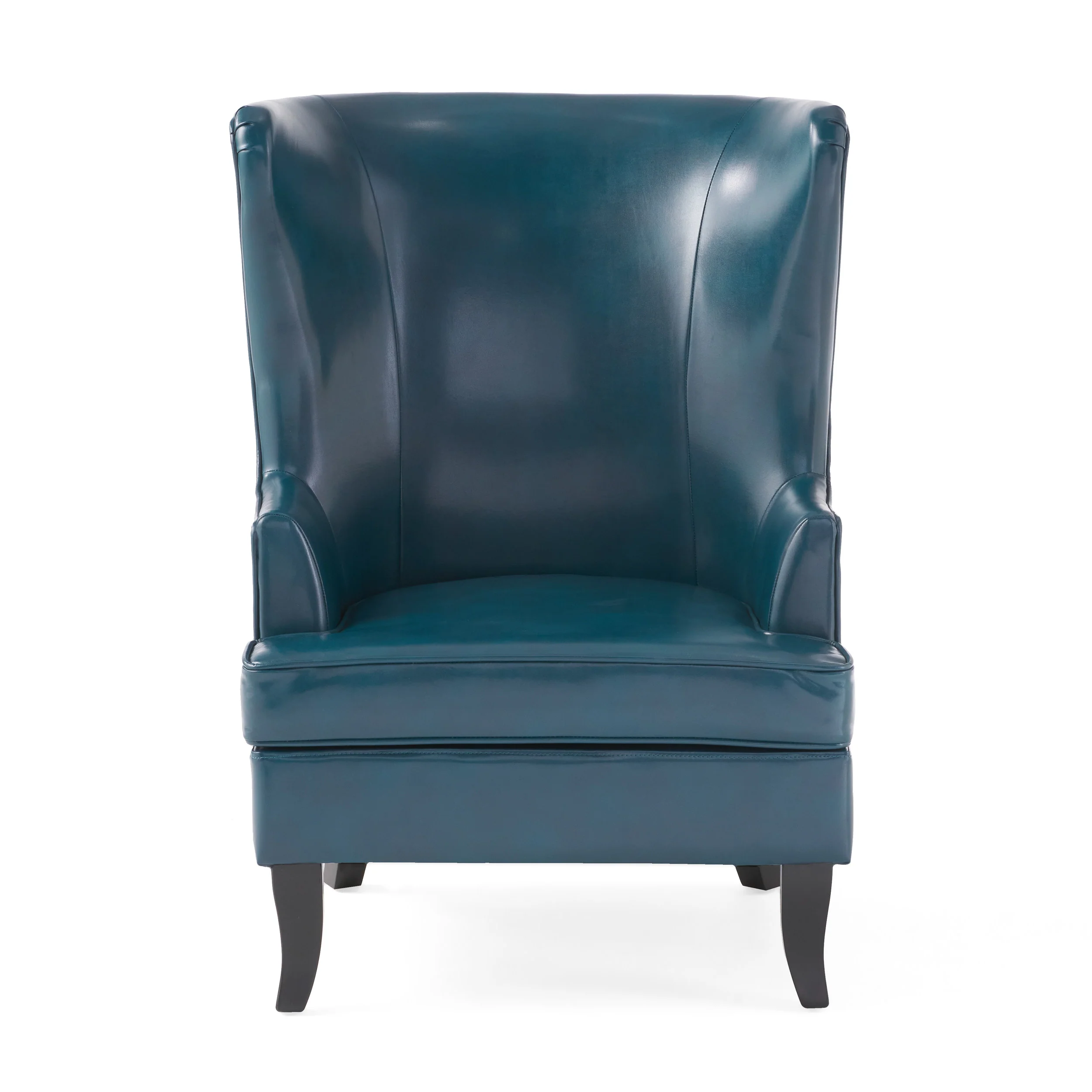 Jameson Leather High Back Wingback Armchair - furnishings