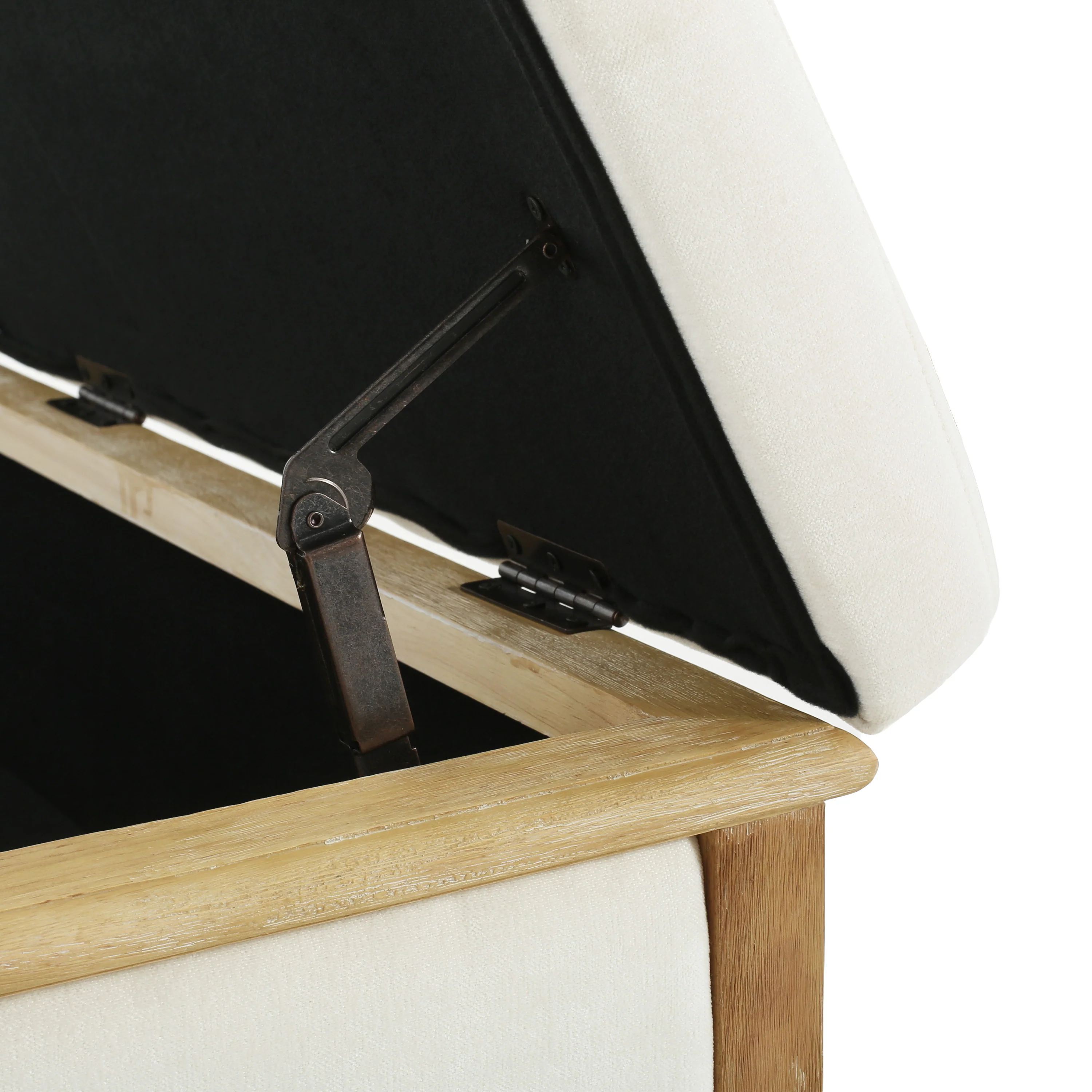 Osgood White Storage Ottoman - furnishings