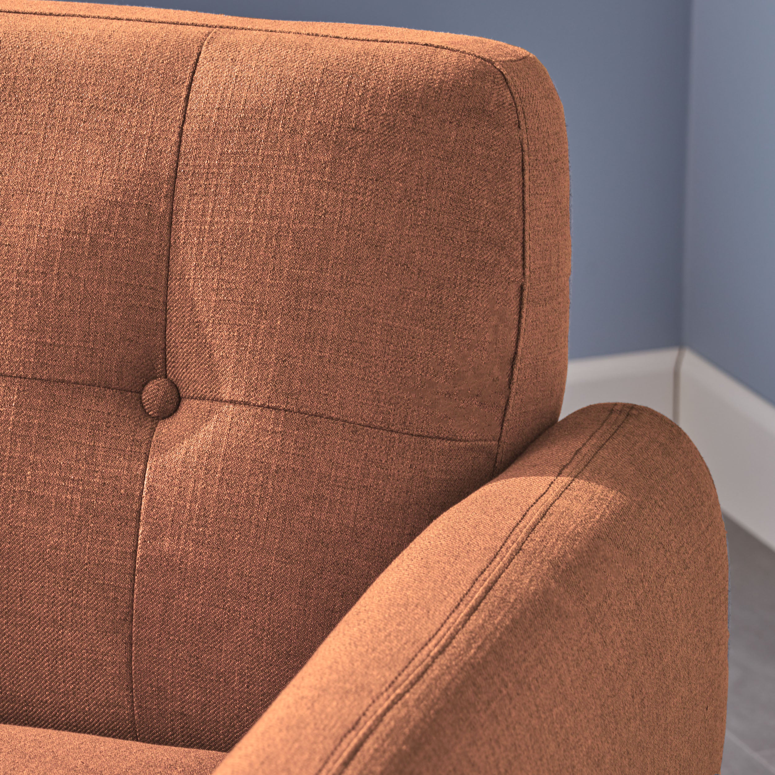 Joseline Mid Century Modern Petite Fabric Love Seat - furnishings