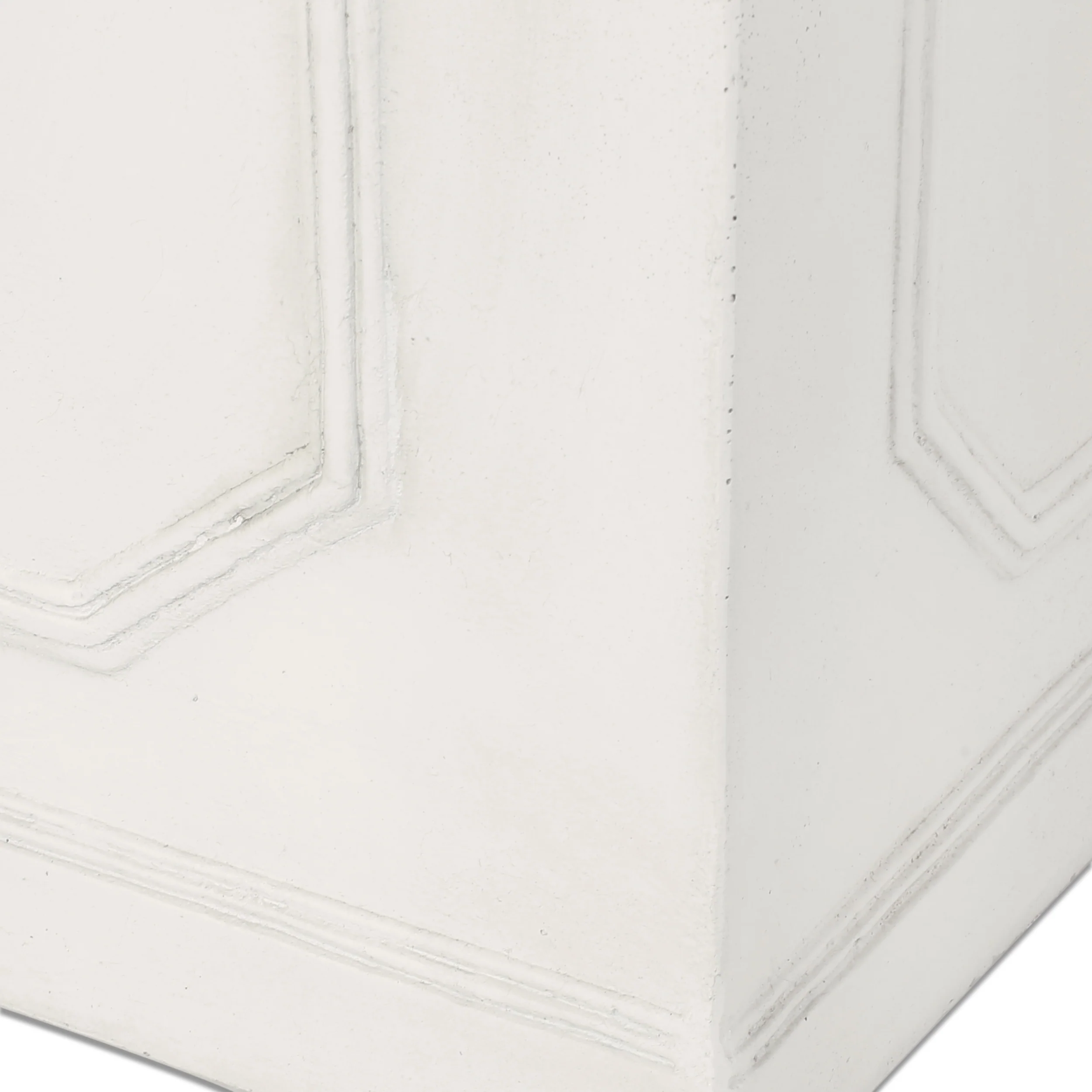 Greg Outdoor Large Cast Stone Planters, Set of 2, Antique White - furnishings