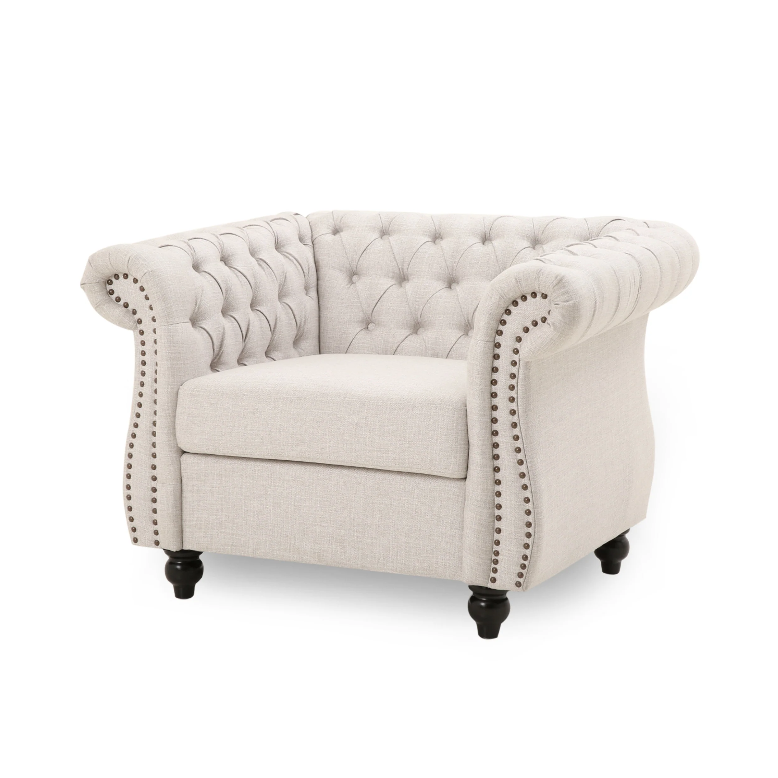 Galilea Chesterfield Fabric Club Chair - furnishings