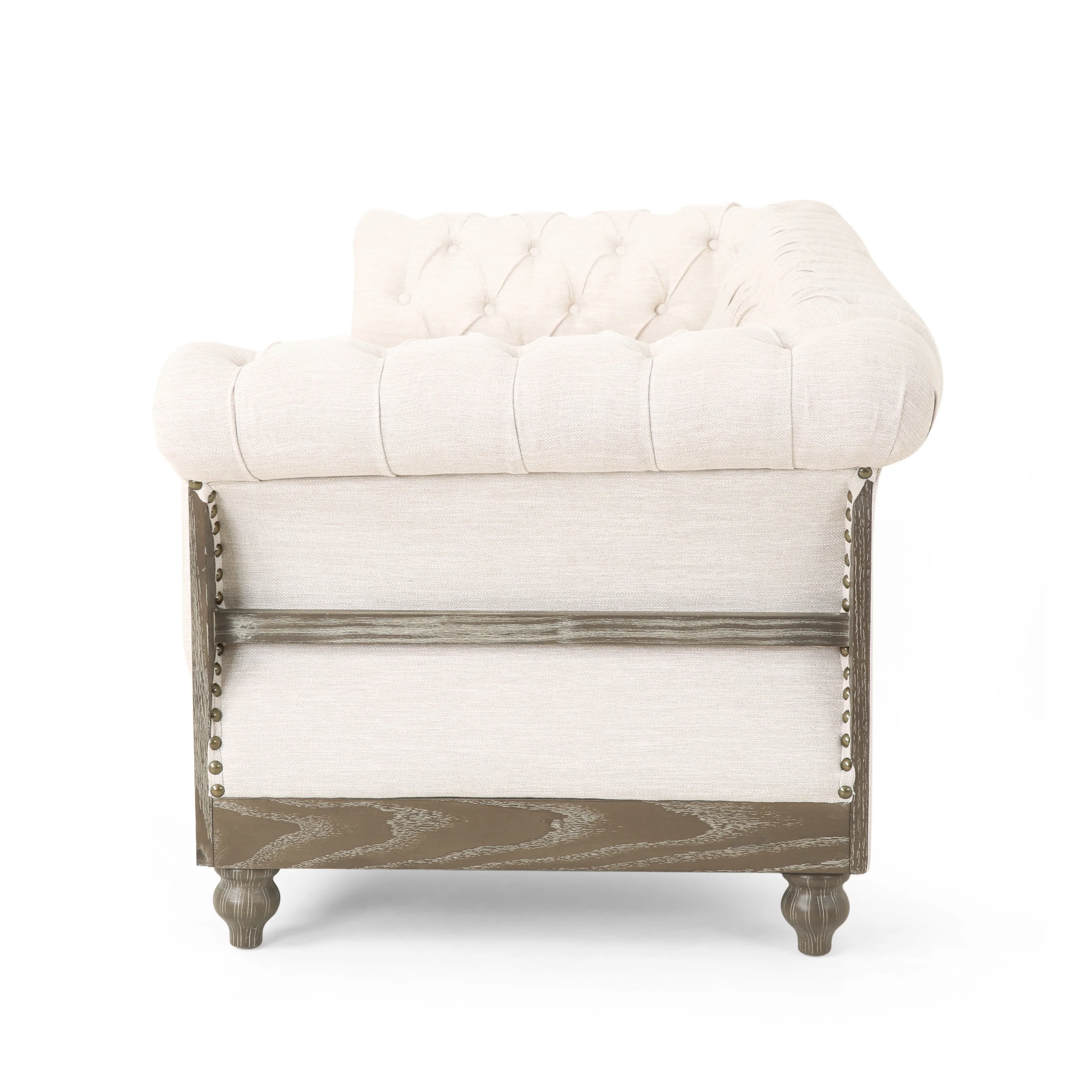 Bowes Chesterfield Tufted 3 Seater Sofa with Nailhead Trim - furnishings