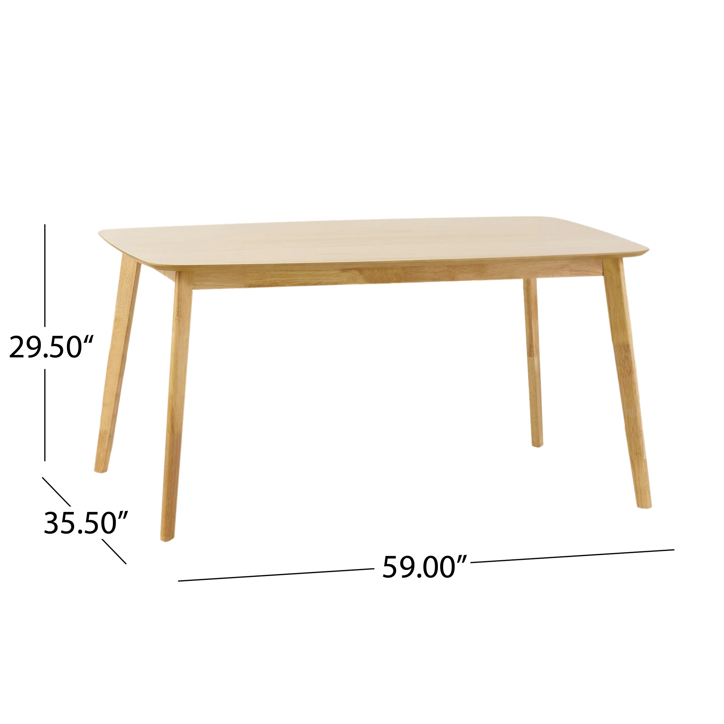 Anne Mid Century Modern Wood Dining Table - furnishings