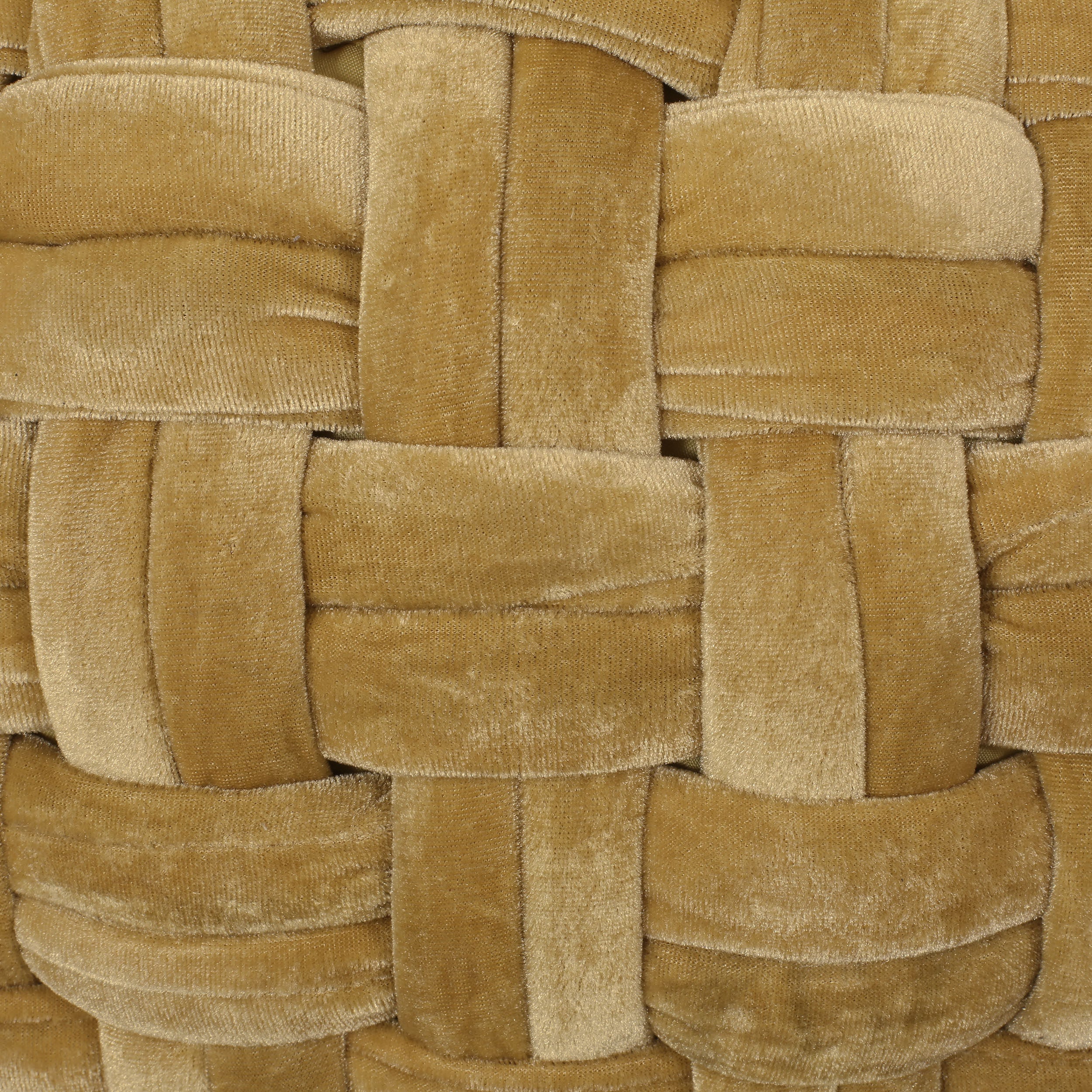 Colerain Modern Glam Handcrafted Cable Weave Velvet Round Pouf - furnishings
