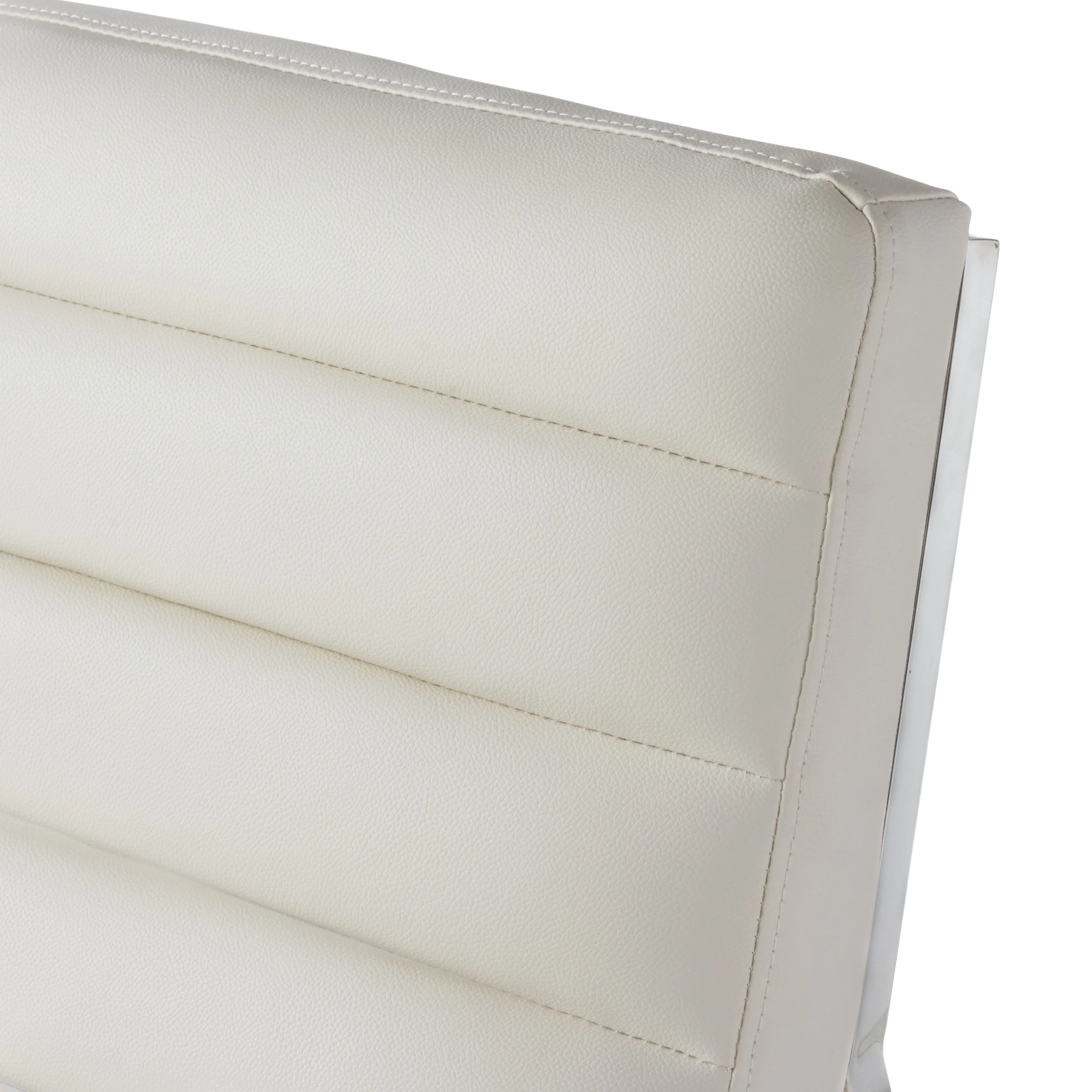 Kingsbury White Leather Lounge Accent Chair - furnishings