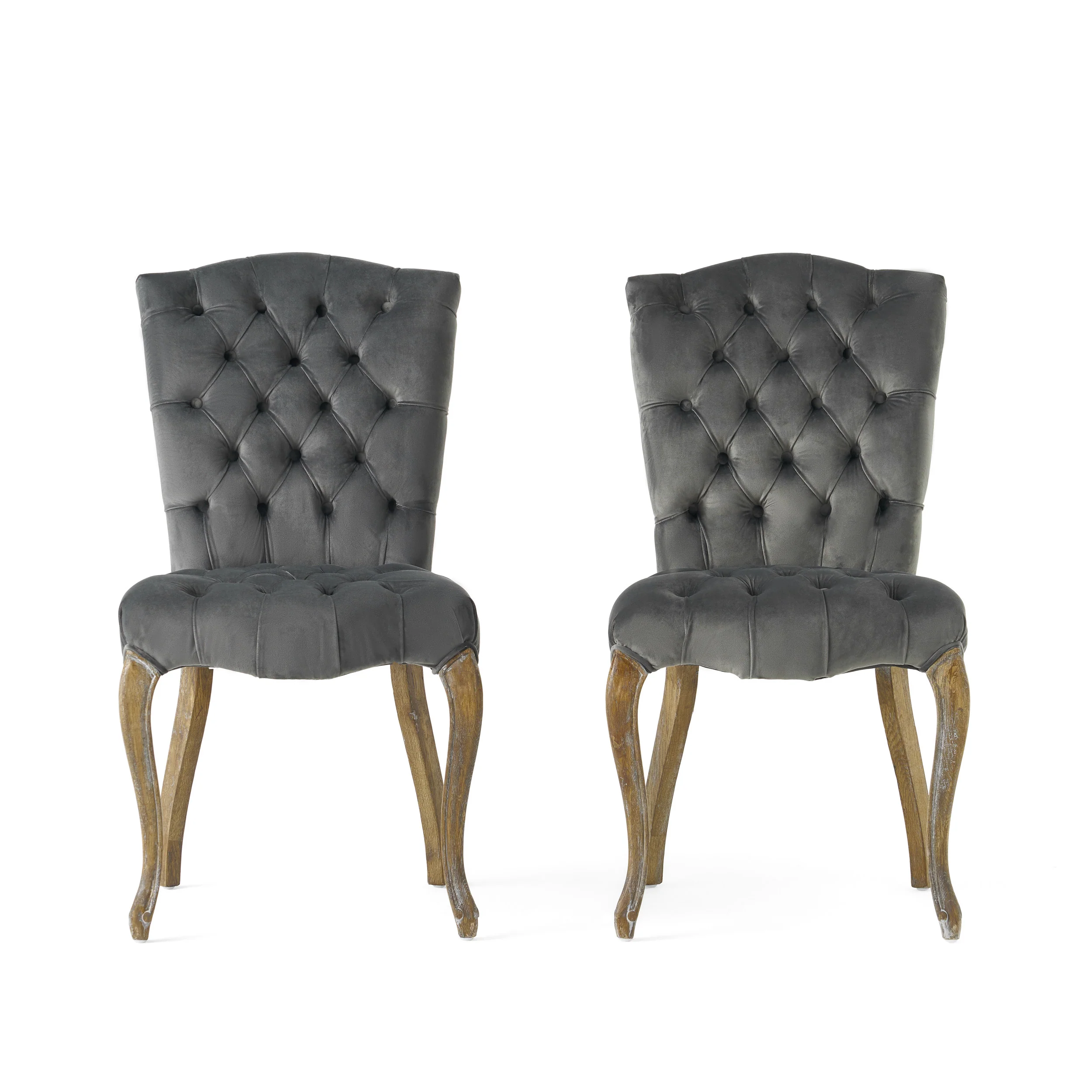 Martino Charcoal Velvet Dining Chair (Set of 2) - furnishings