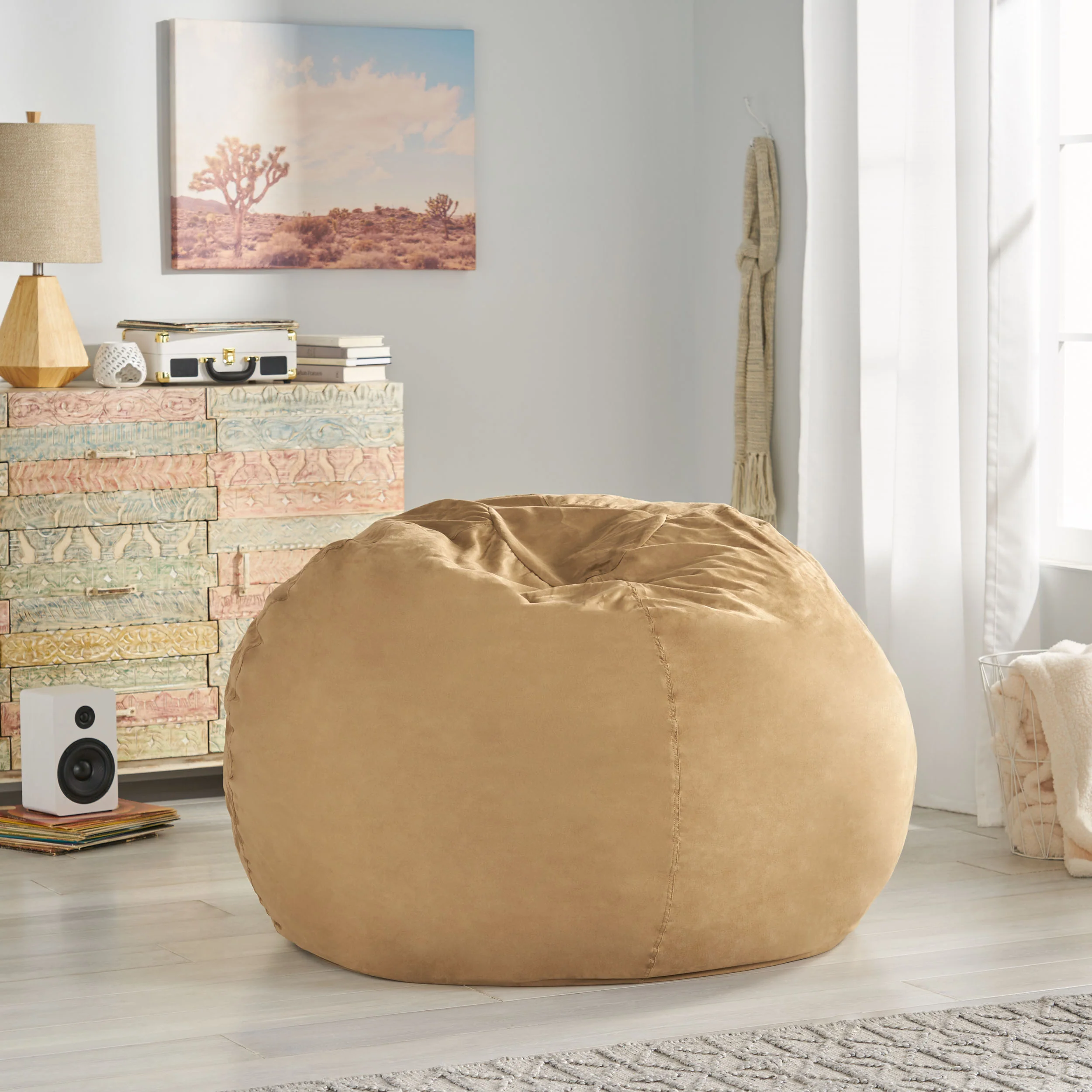 Lynnex Modern 5 Foot Microfiber Bean Bag Cover Only - furnishings
